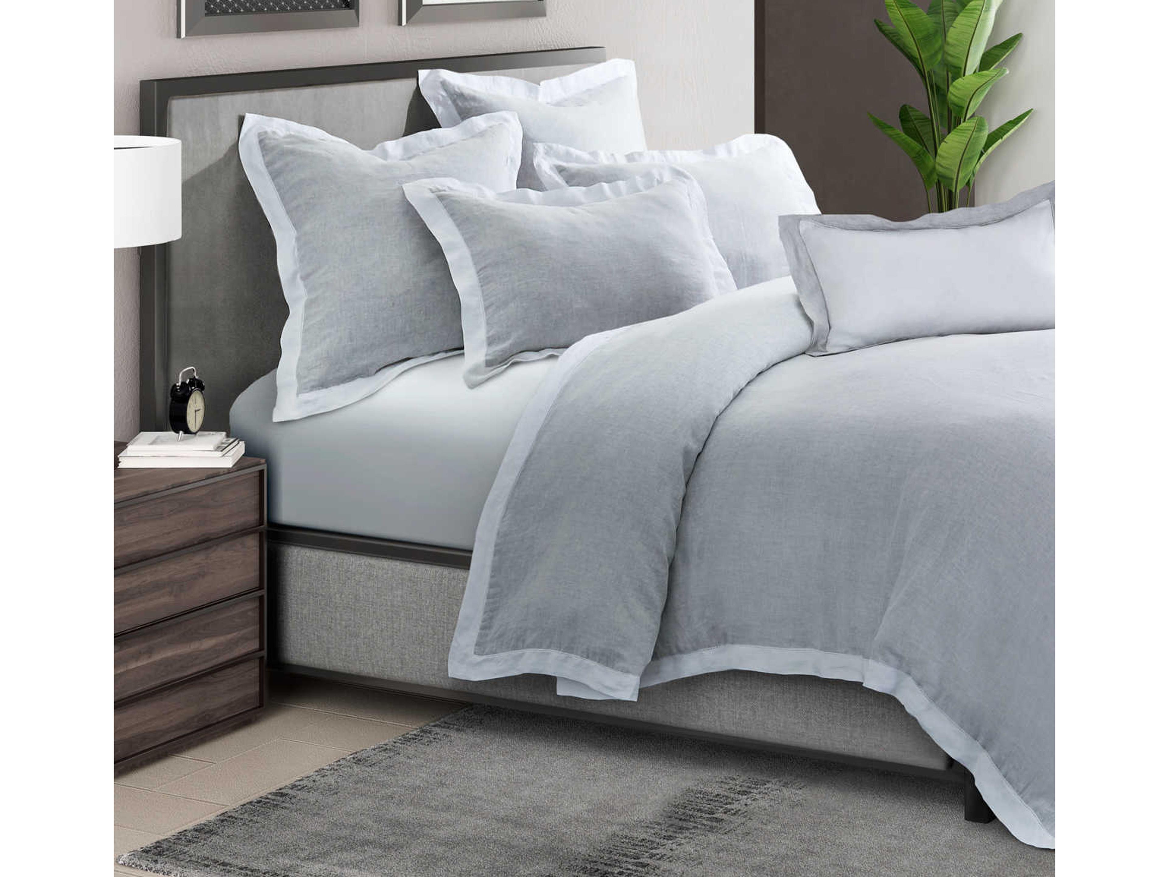 Atina Gray Secen-Piece King Duvet Set