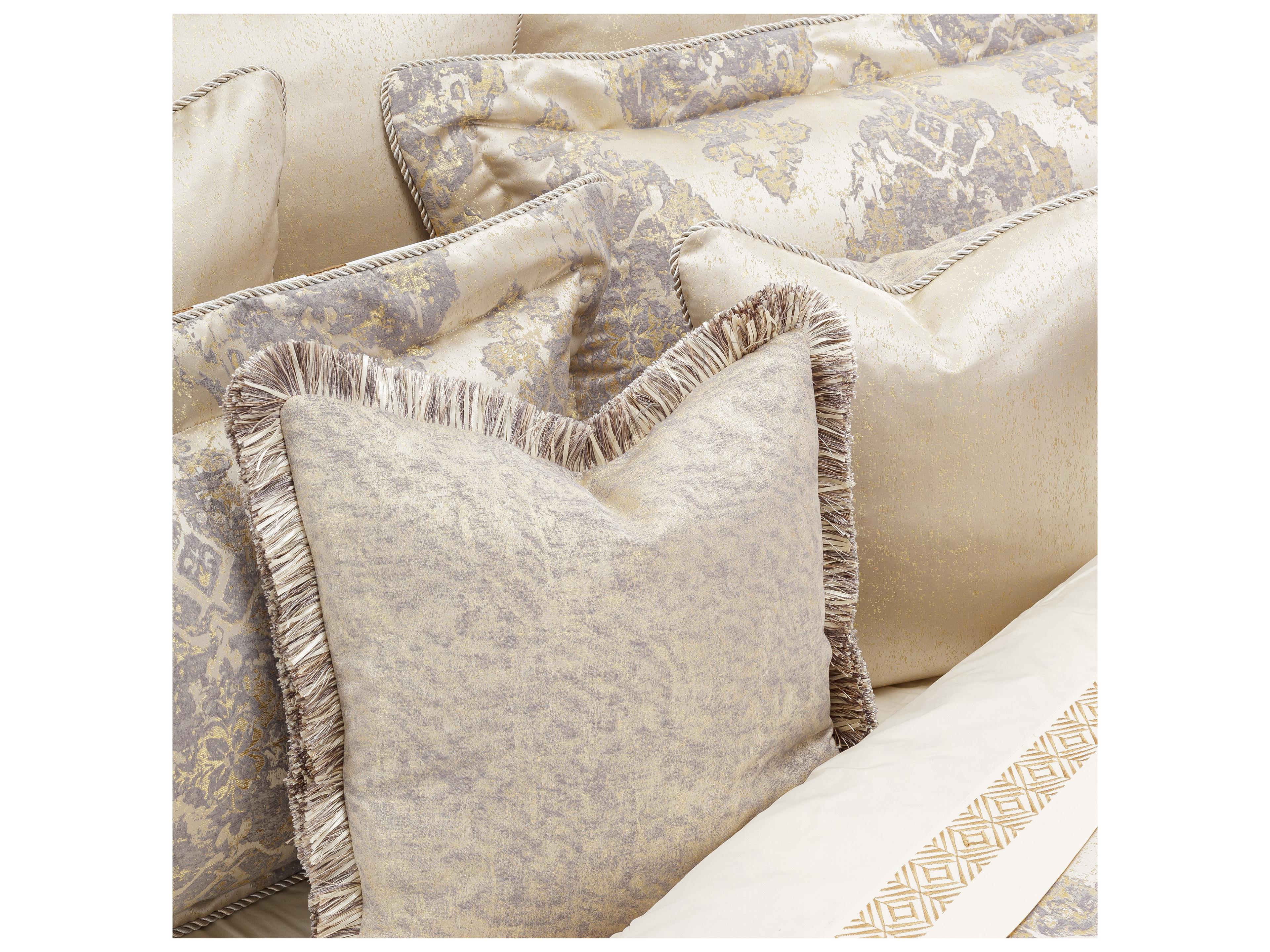 Michael Amini Bedding Bennett 10-Piece King Comforter Set - Champagne