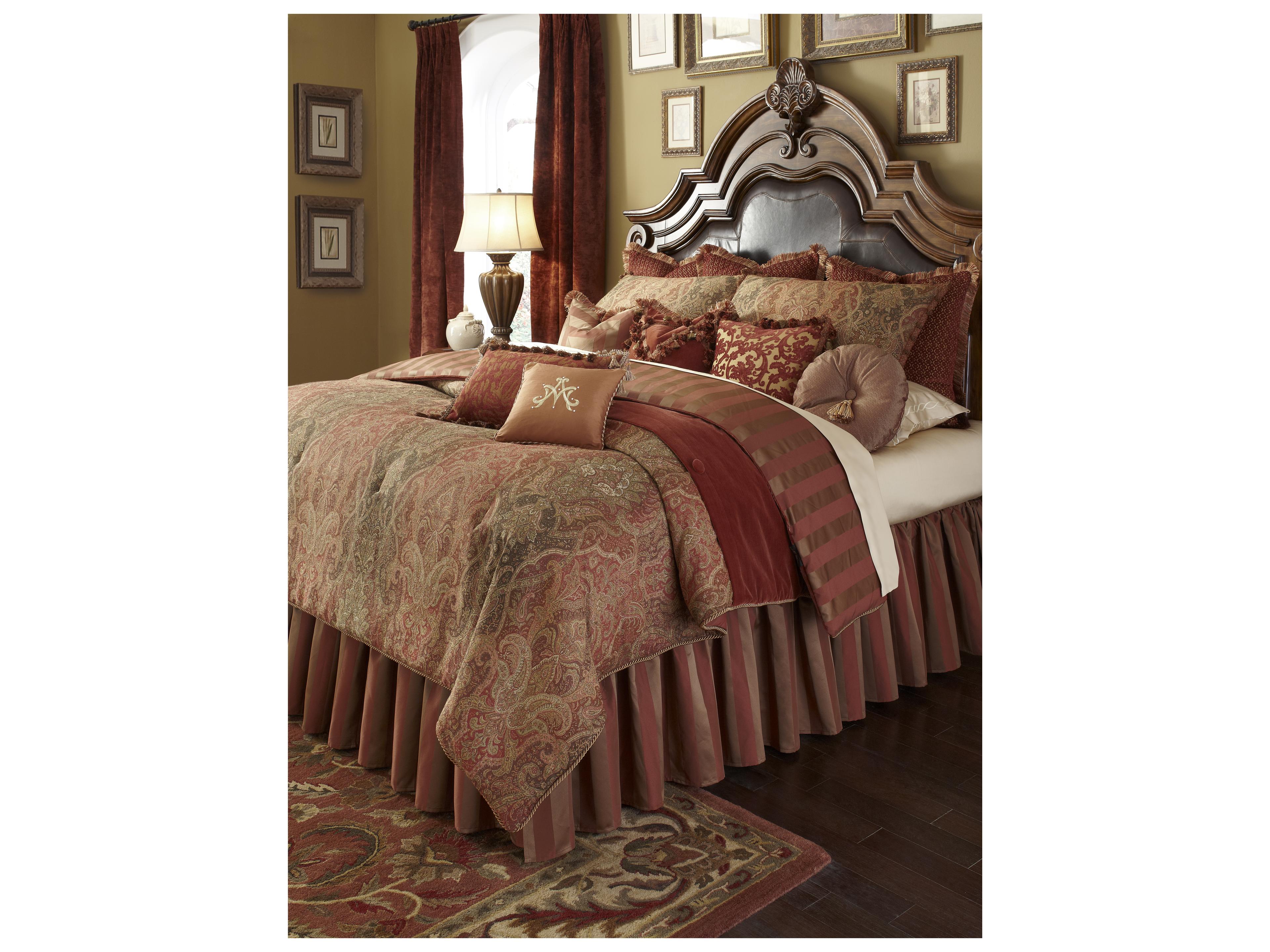 Bedding Woodside Park 13-Piece King Comforter Set - Spice