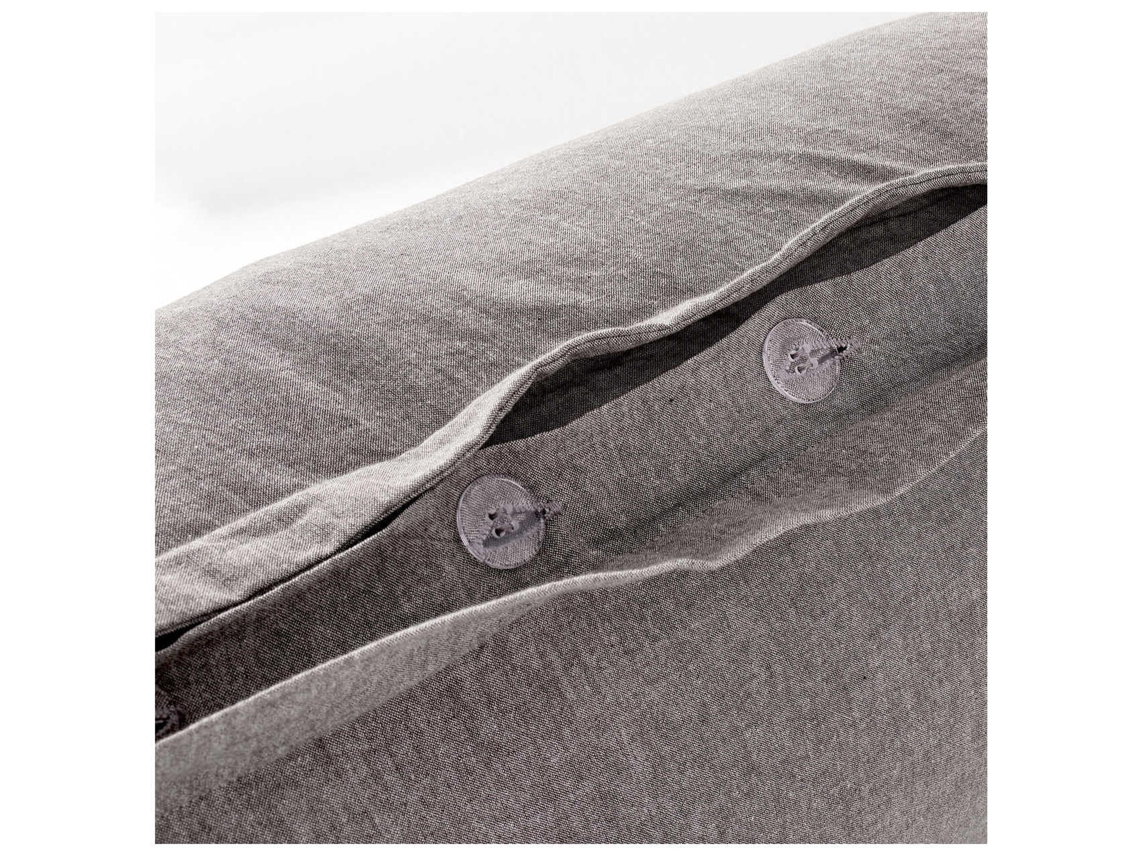 Michael Amini Bedding Ultra 7-Piece Gray Queen Duvet Set