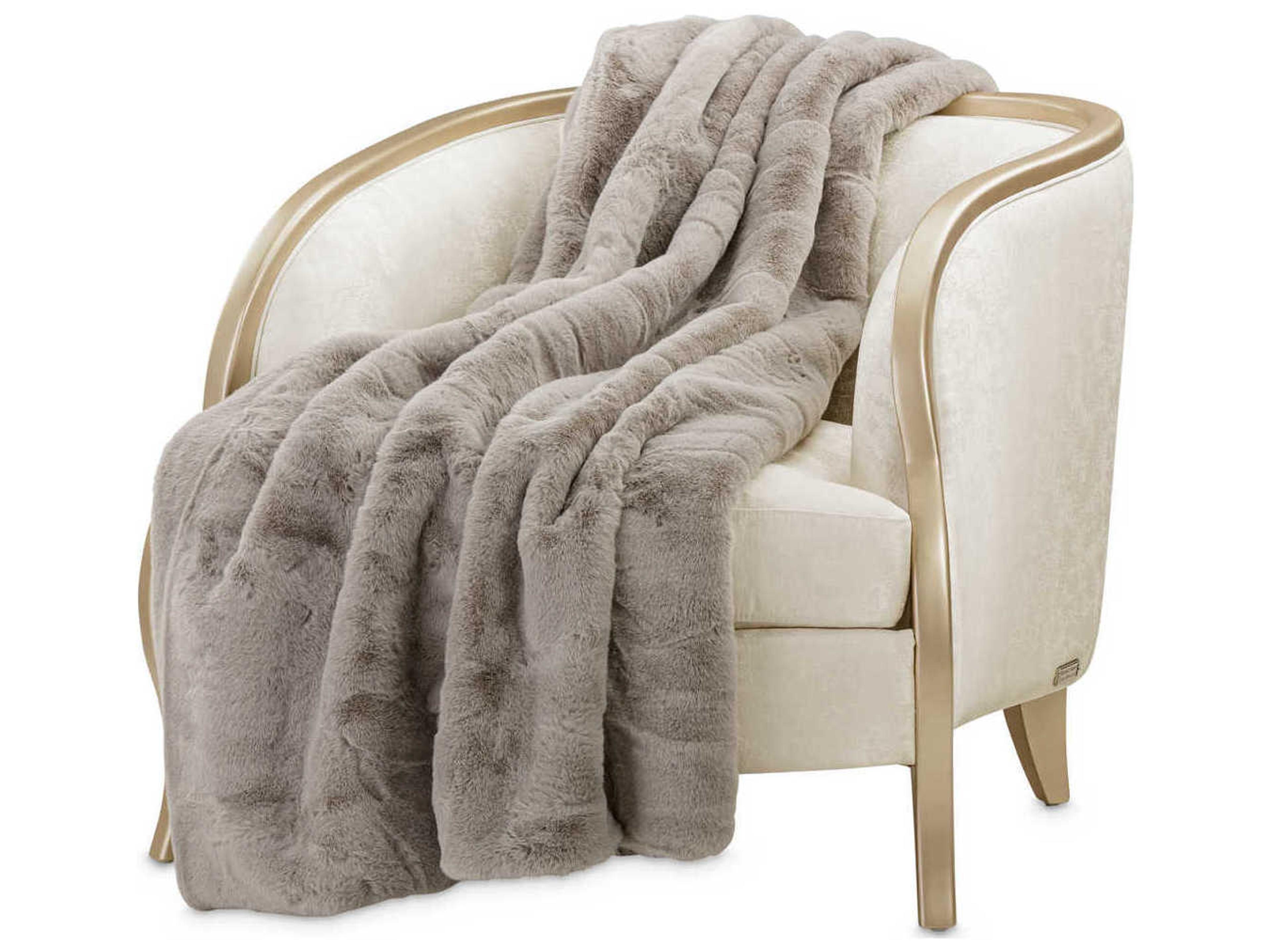 Hopps Platinum Faux-Fur Throw