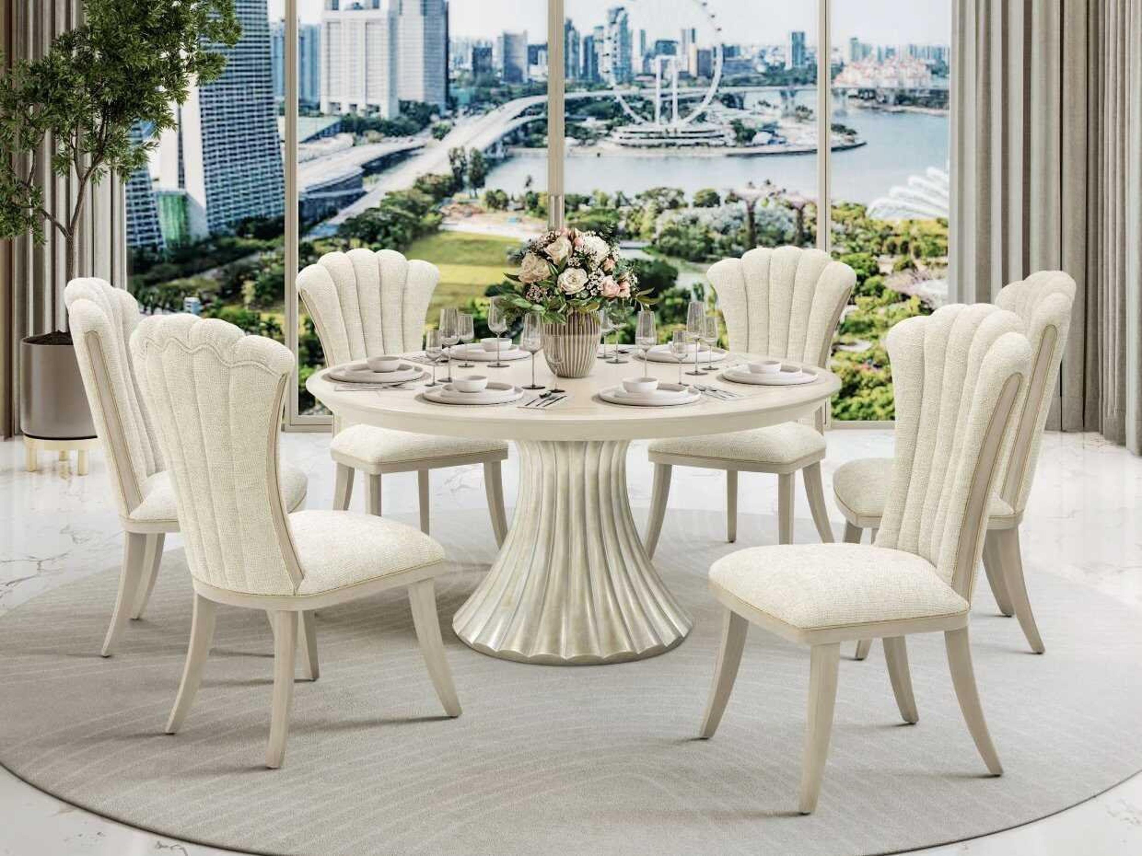 Fantosini Poplar Wood Dining Room Set