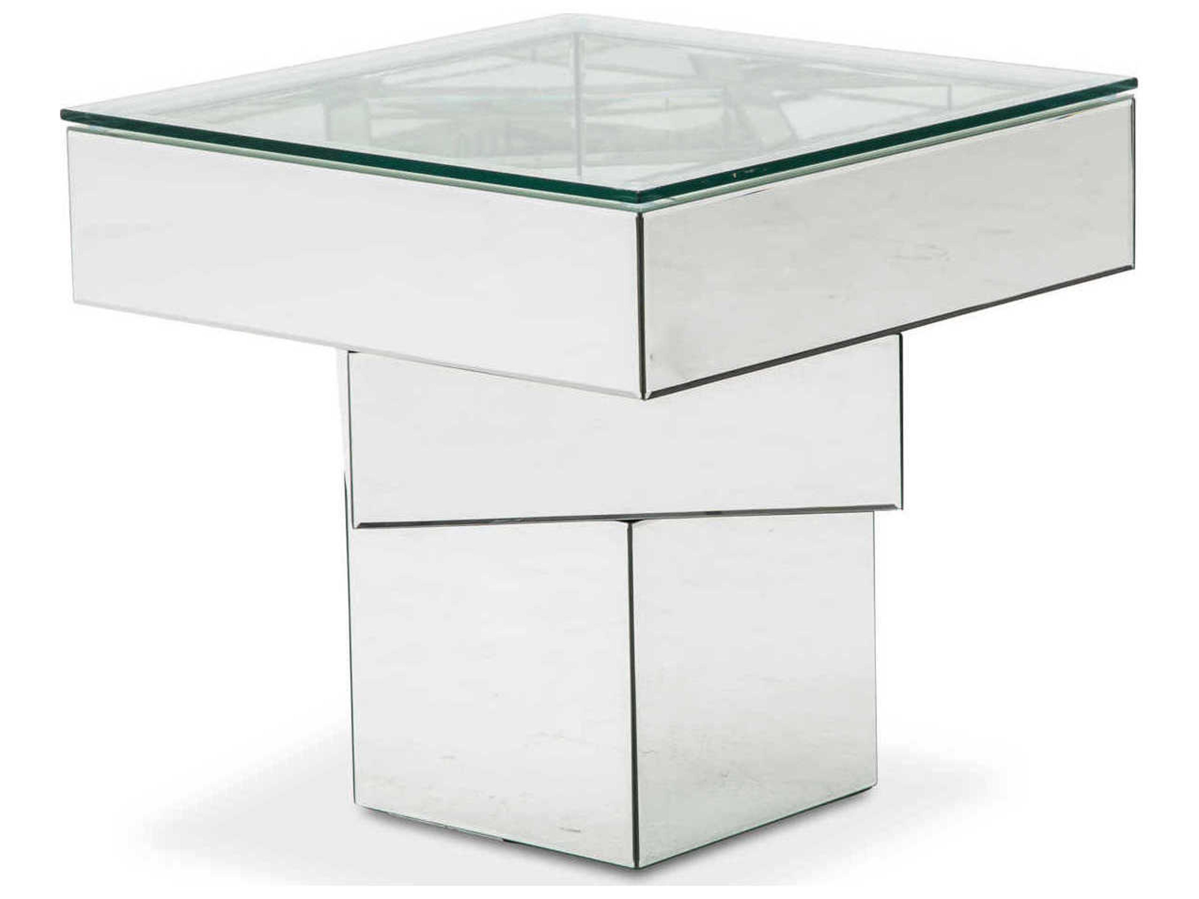 Montreal Square Glass End Table