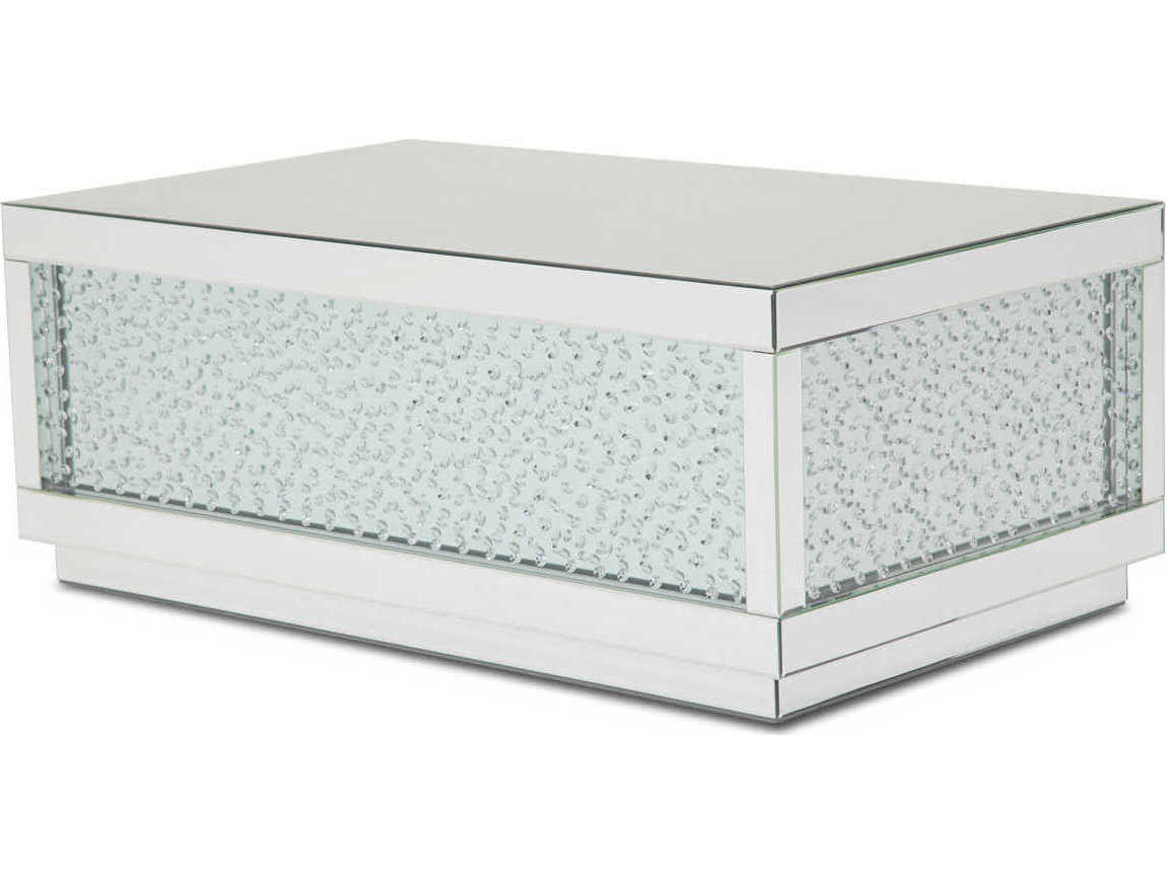 Montreal Rectangular Silver Mirrored Cocktail Table