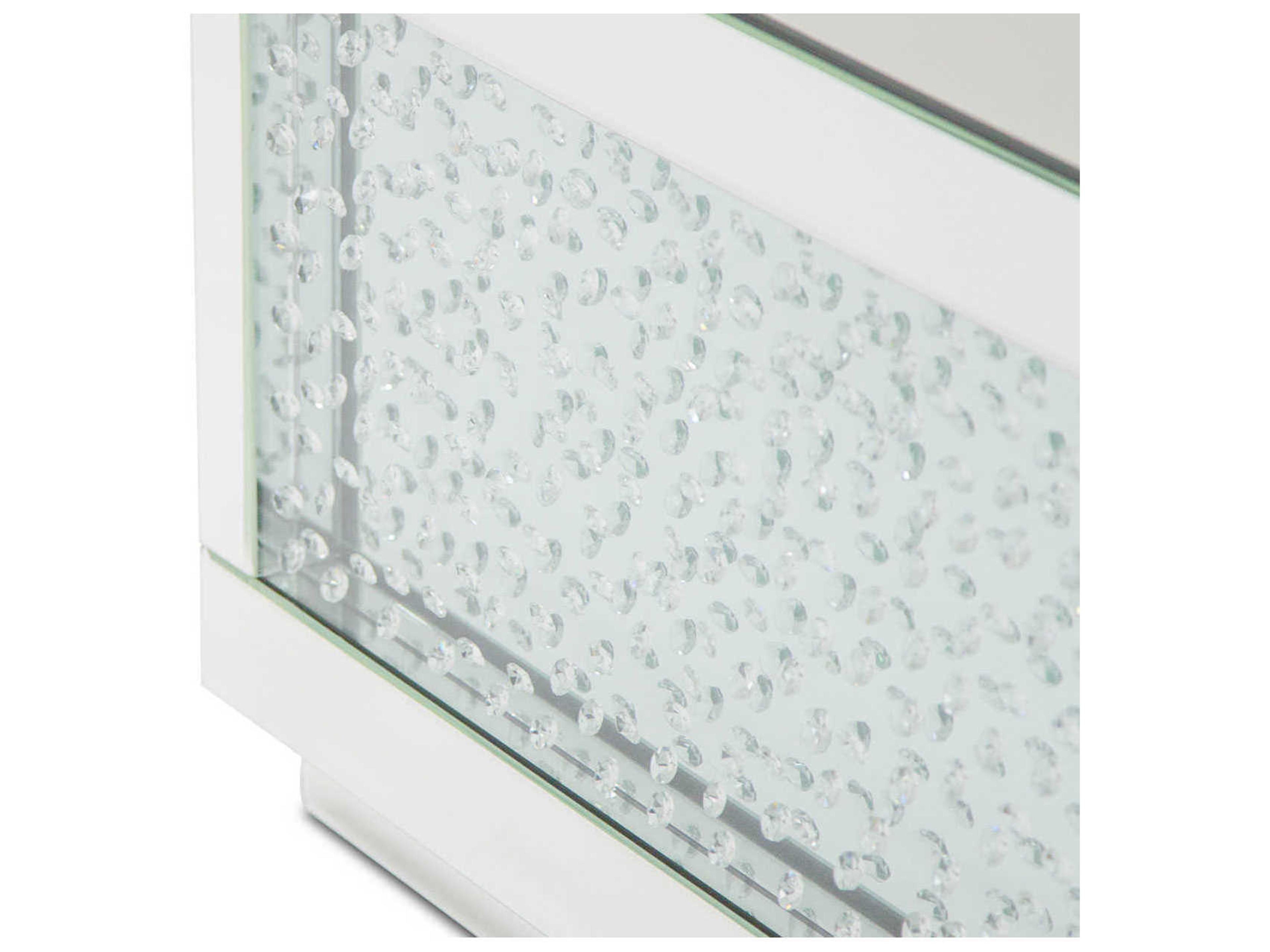 Luxecor Gilded Rectangular Silver Mirrored Cocktail Table