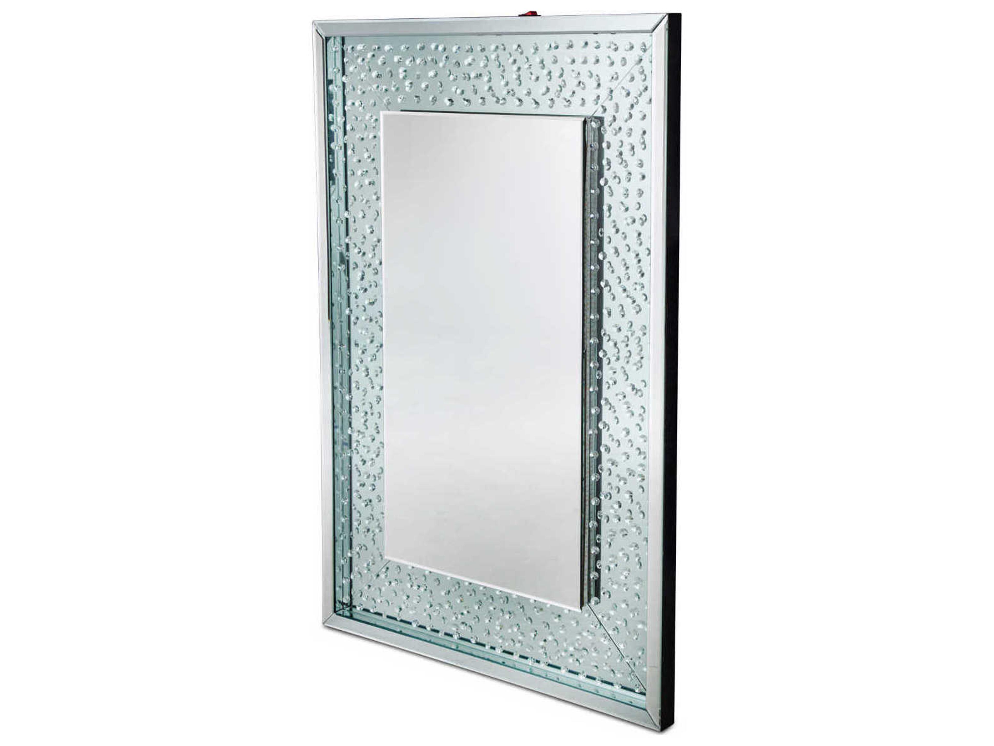 Crystal Montreal Rectangular Wall Mirror with LED Light