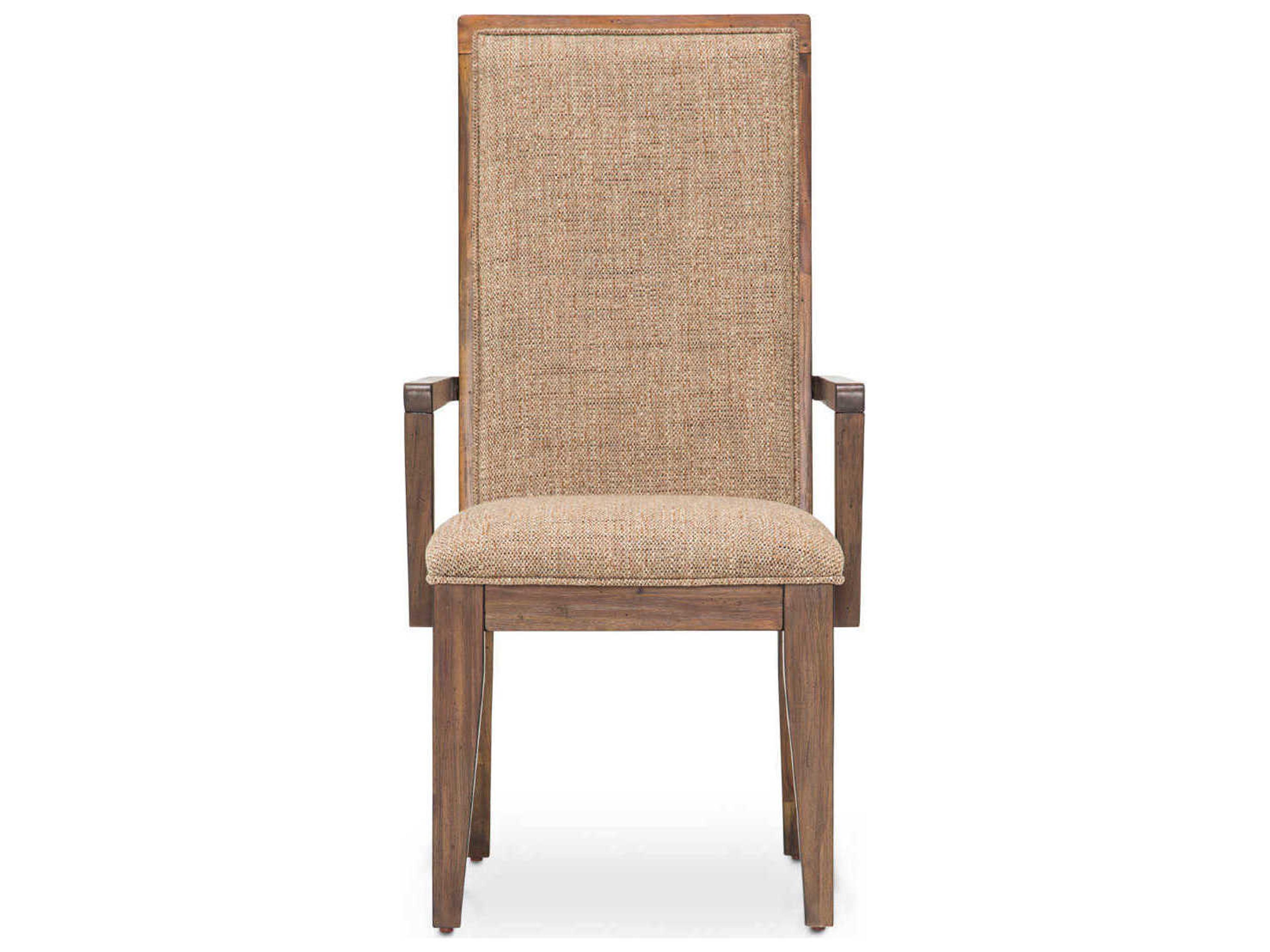 Luxecor Gilded Brown Upholstered Arm Dining Chair