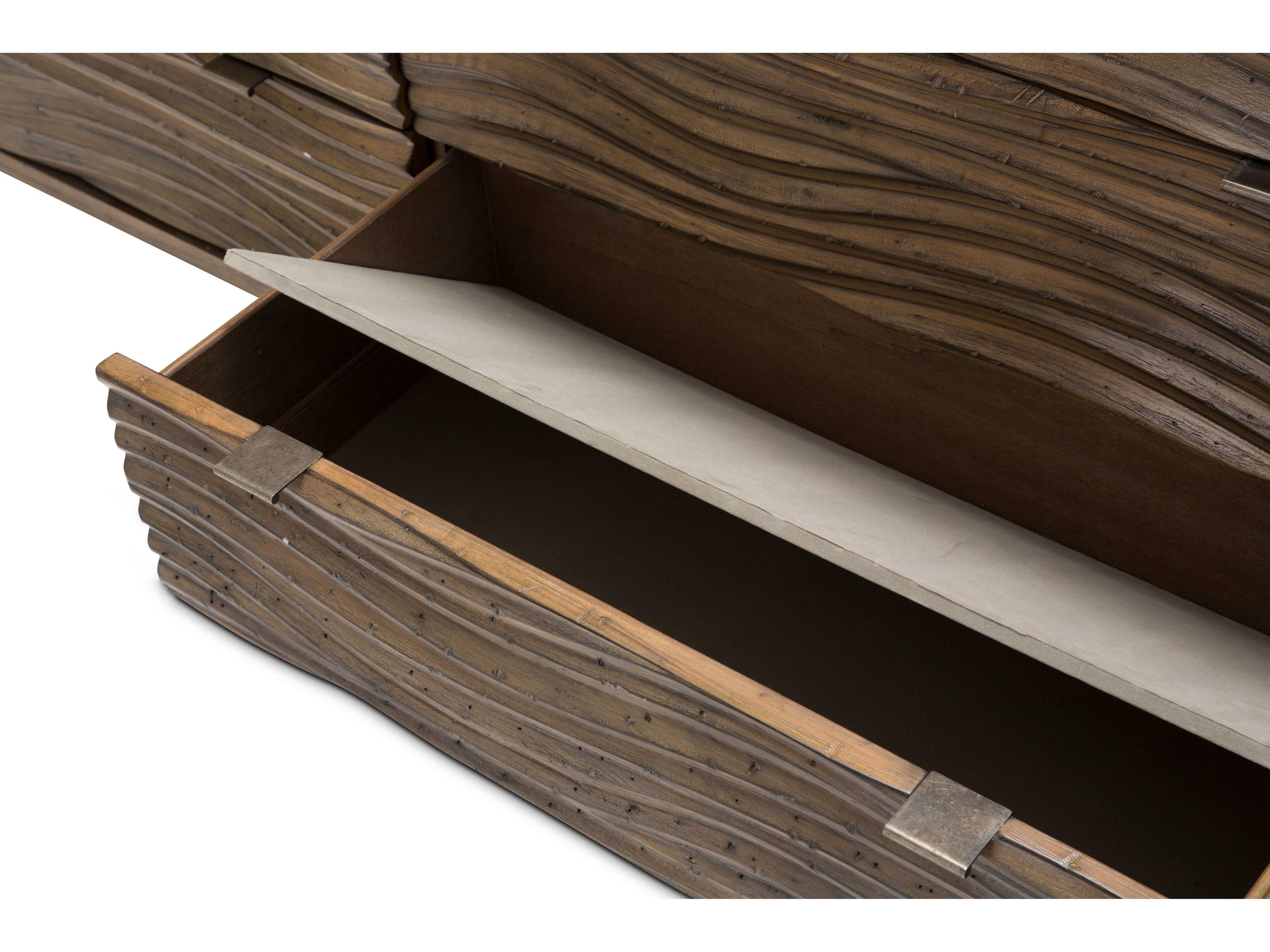 Michael Amini Del Mar Sound Natural Acacia Wood Double Dresser