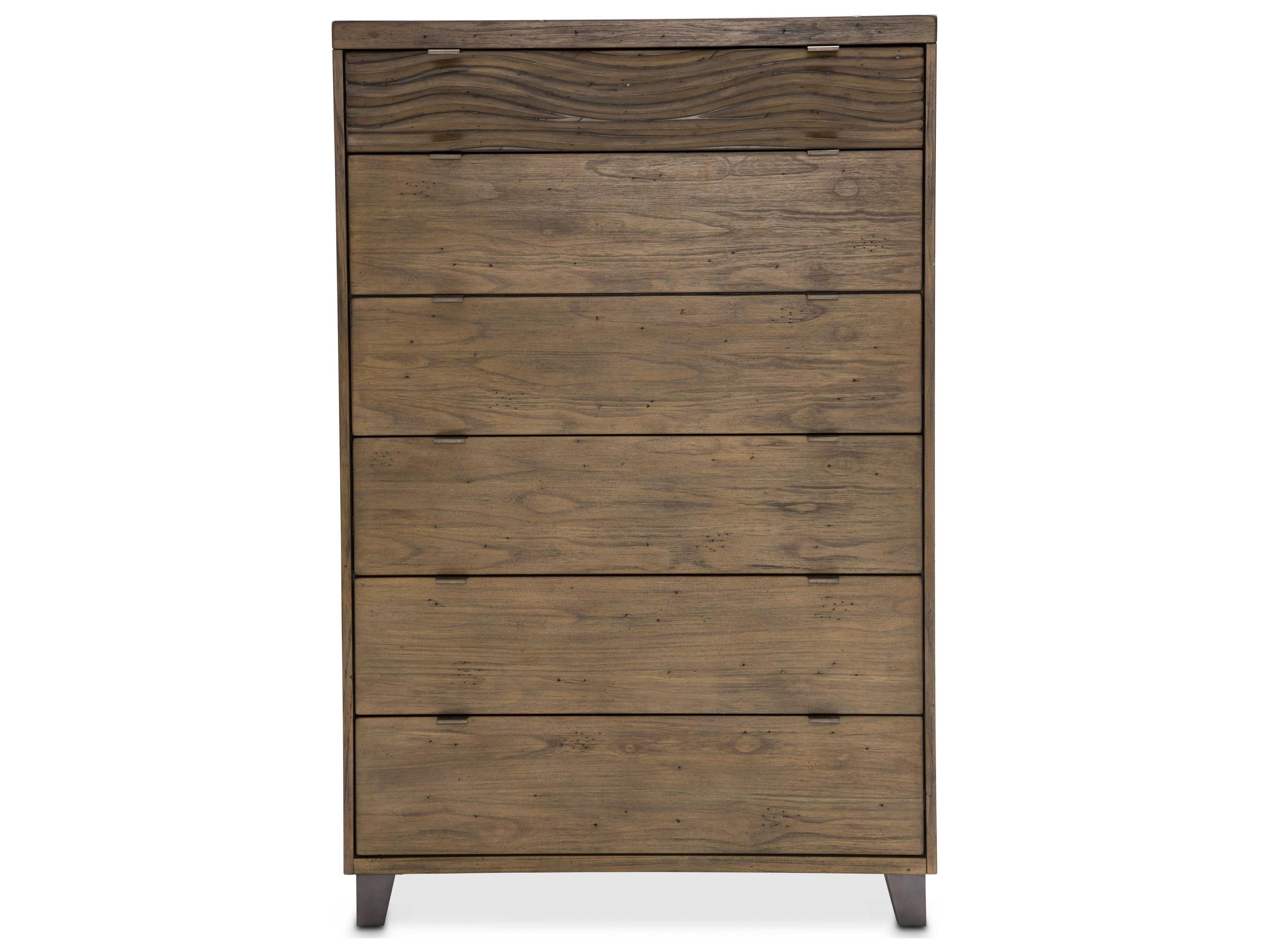 Michael Amini Del Mar Sound Brown Acacia Wood Accent Chest