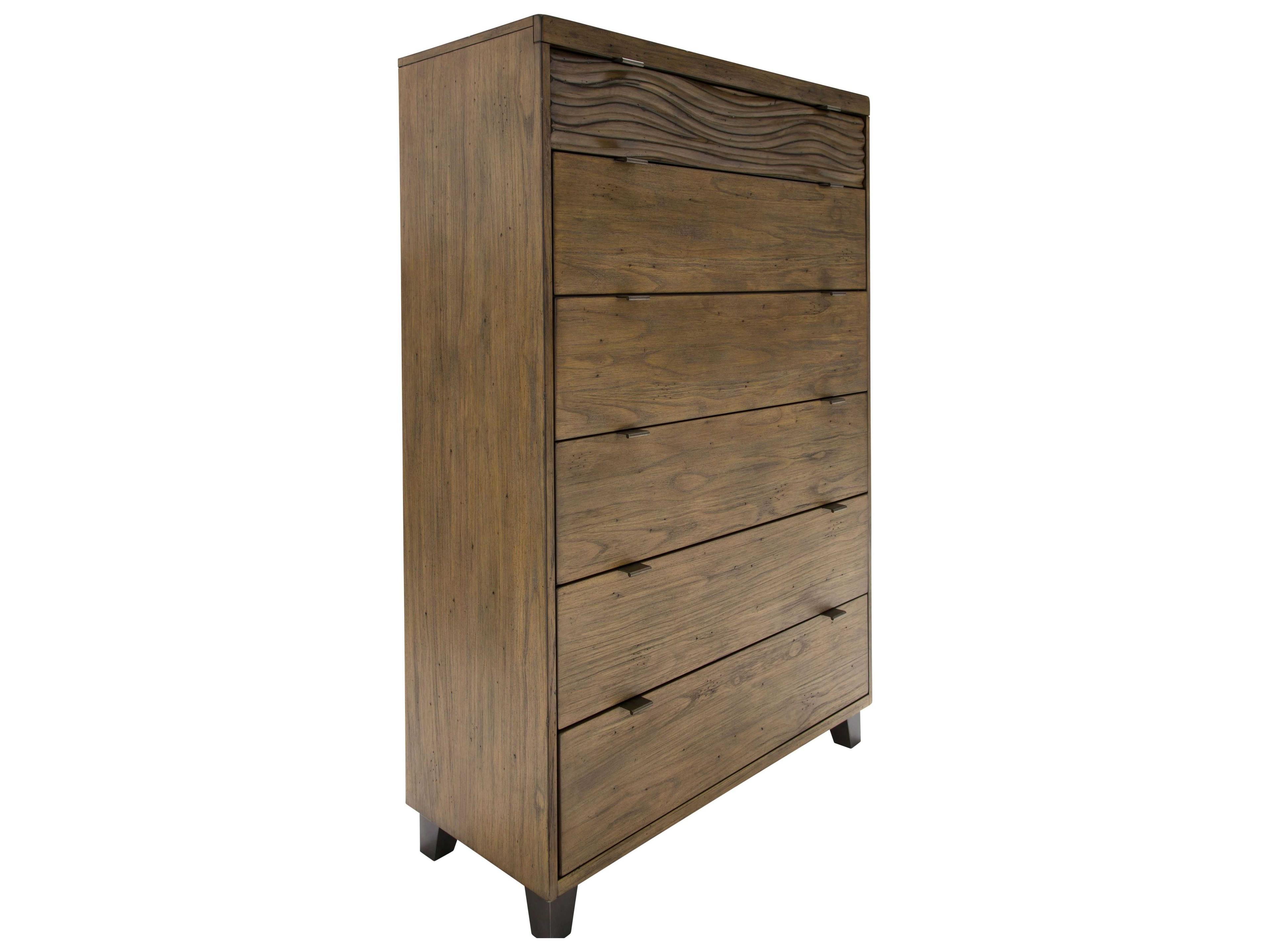 Michael Amini Del Mar Sound Brown Acacia Wood Accent Chest