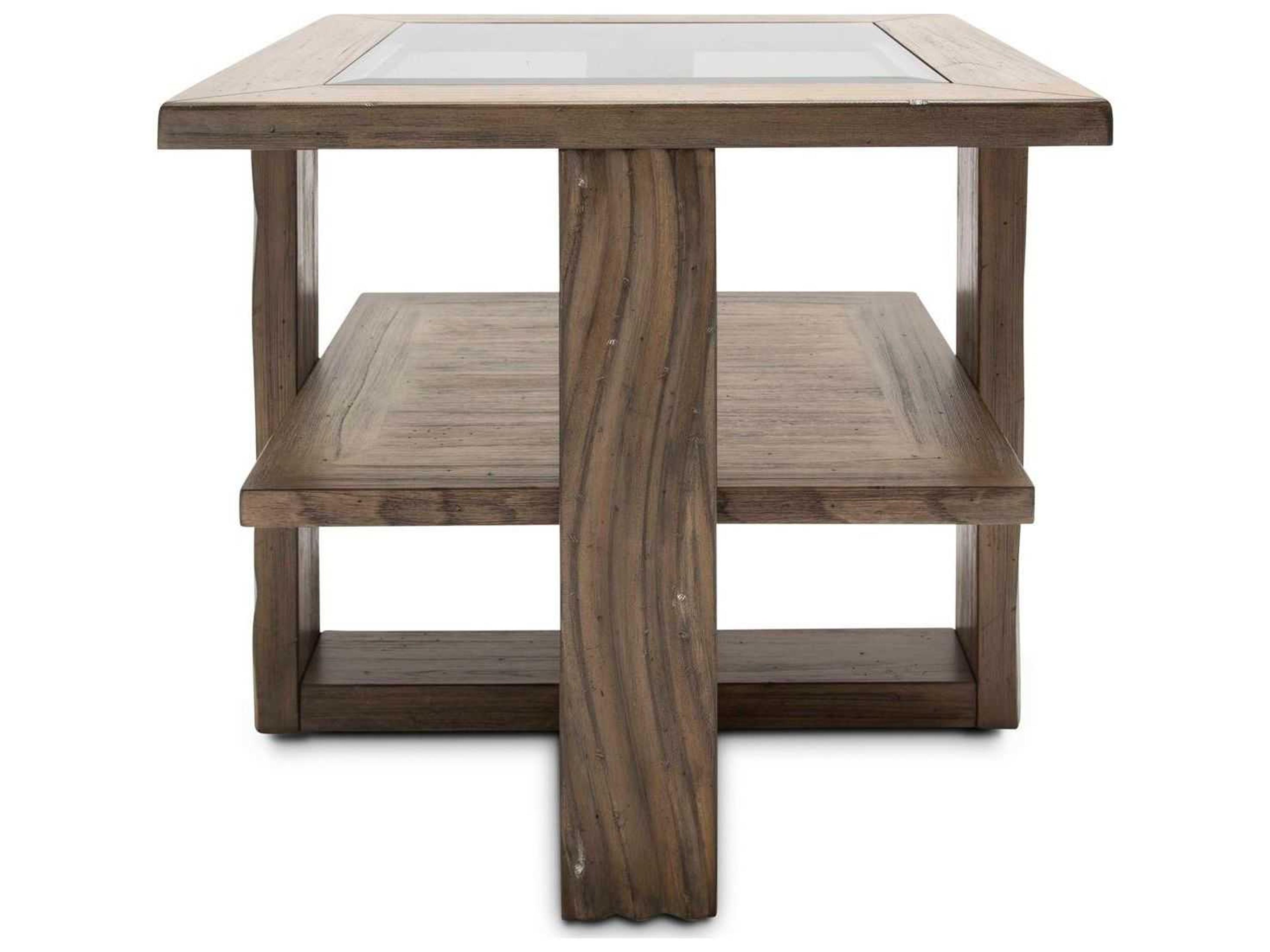 Michael Amini Del Mar Sound Square Glass End Table