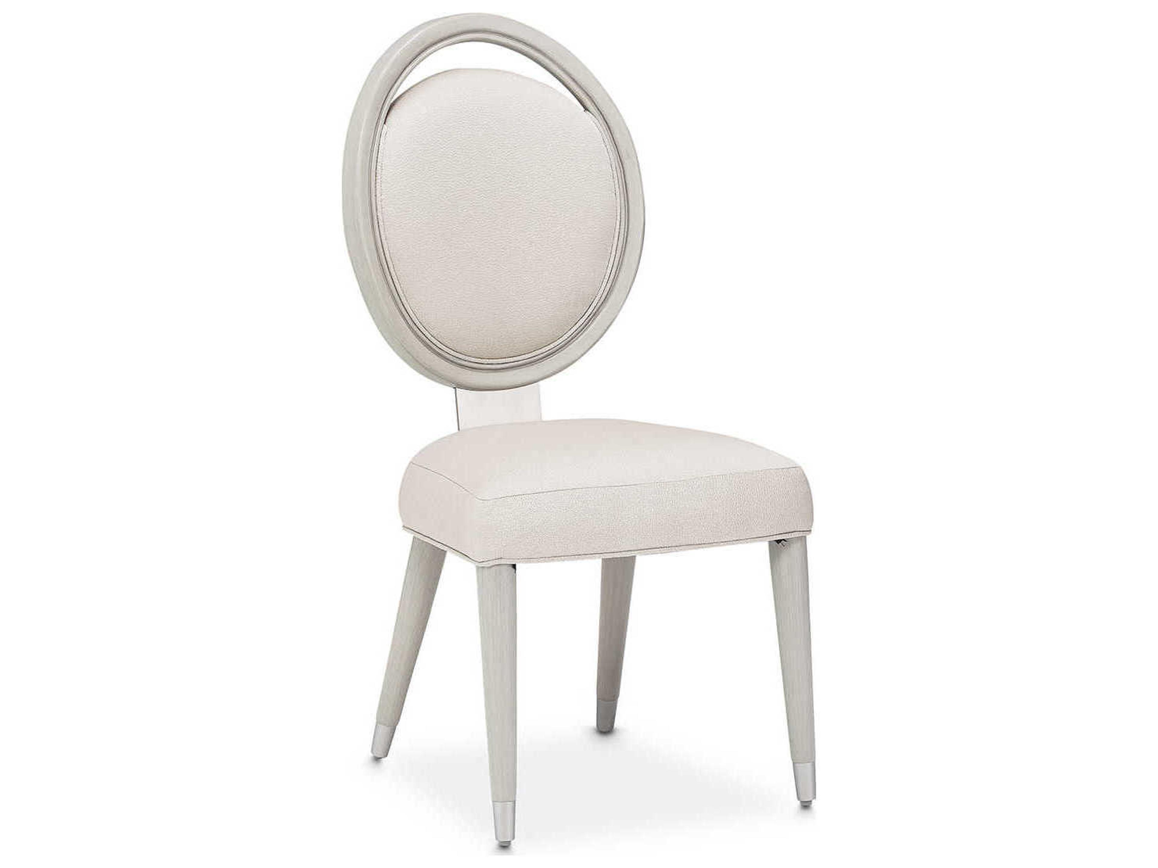 Luxecor Gilded Poplar Wood Gray Upholstered Side Dining Chair