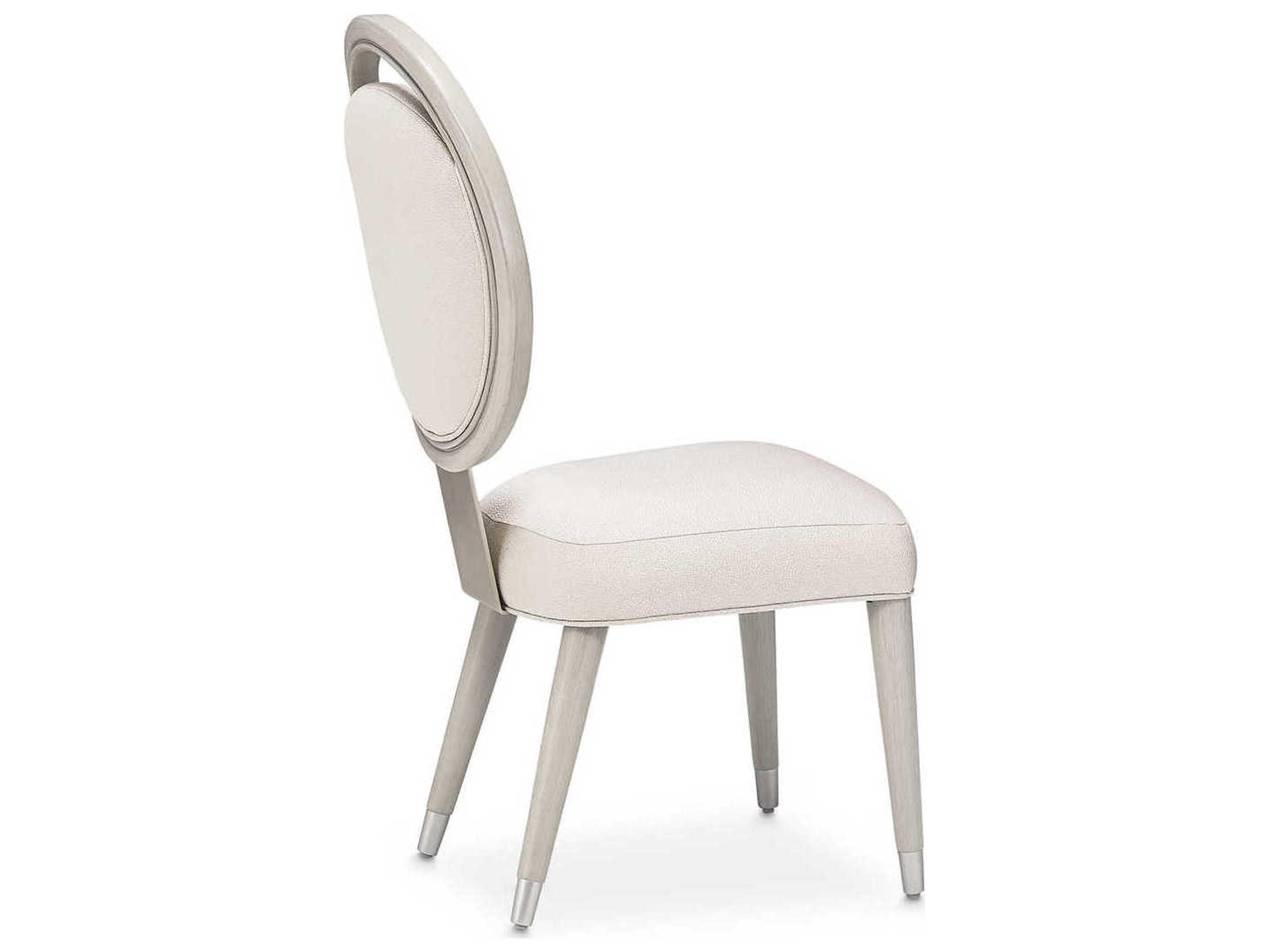 Luxecor Gilded Poplar Wood Gray Upholstered Side Dining Chair