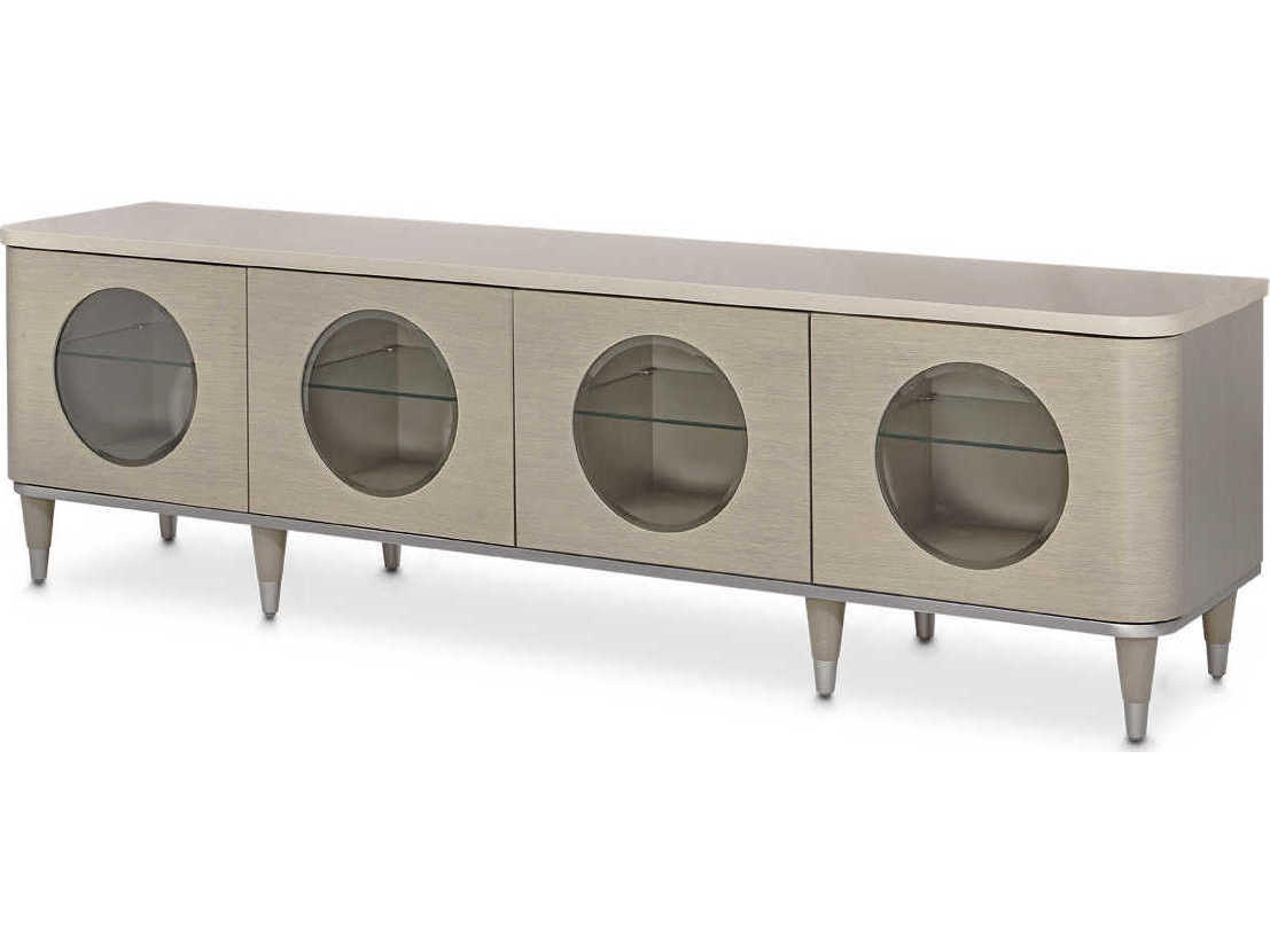 Gilded 84" Poplar Wood Moonlight Media Console