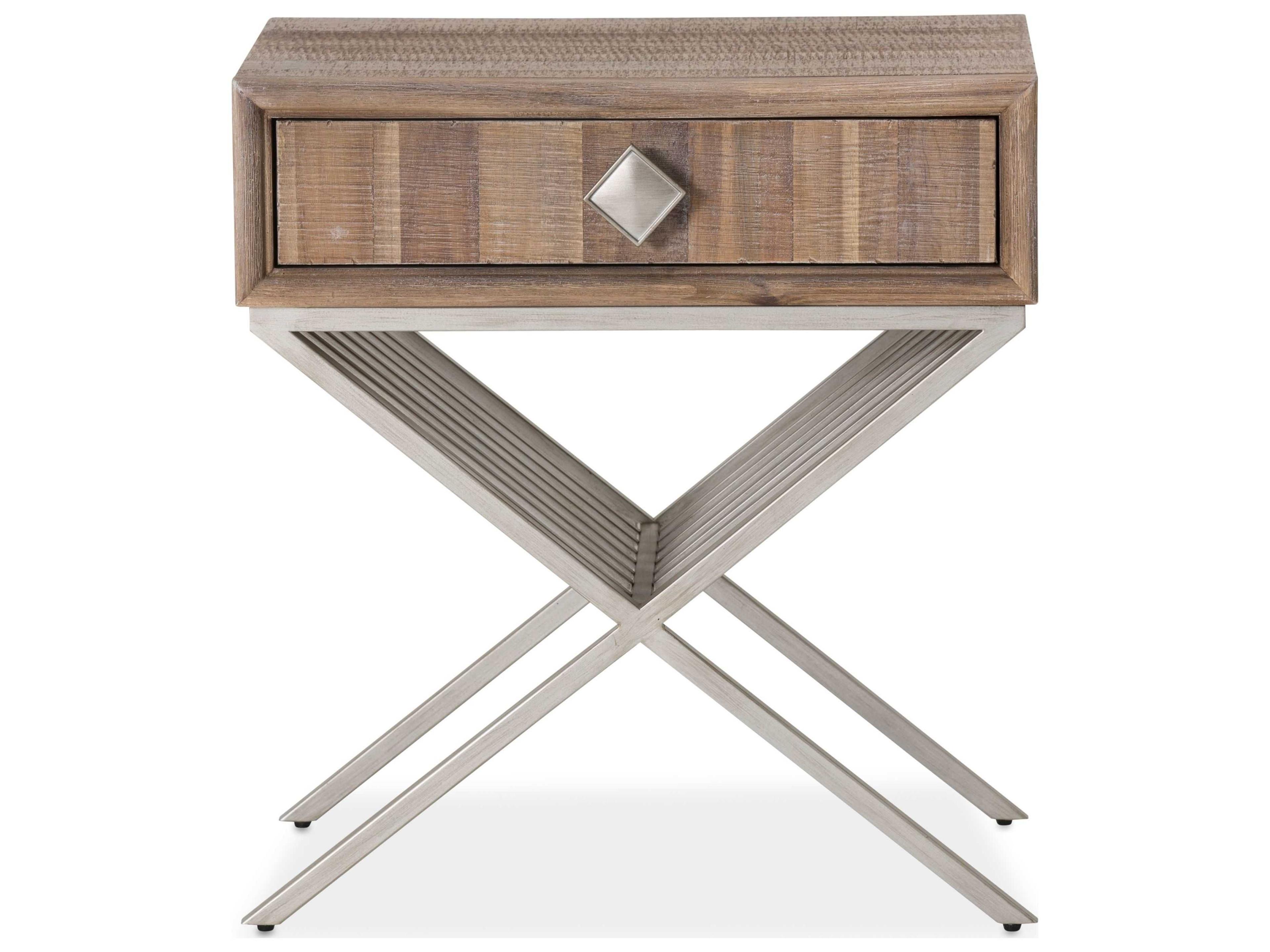 Michael Amini Hudson Ferry Rectangular Wood End Table