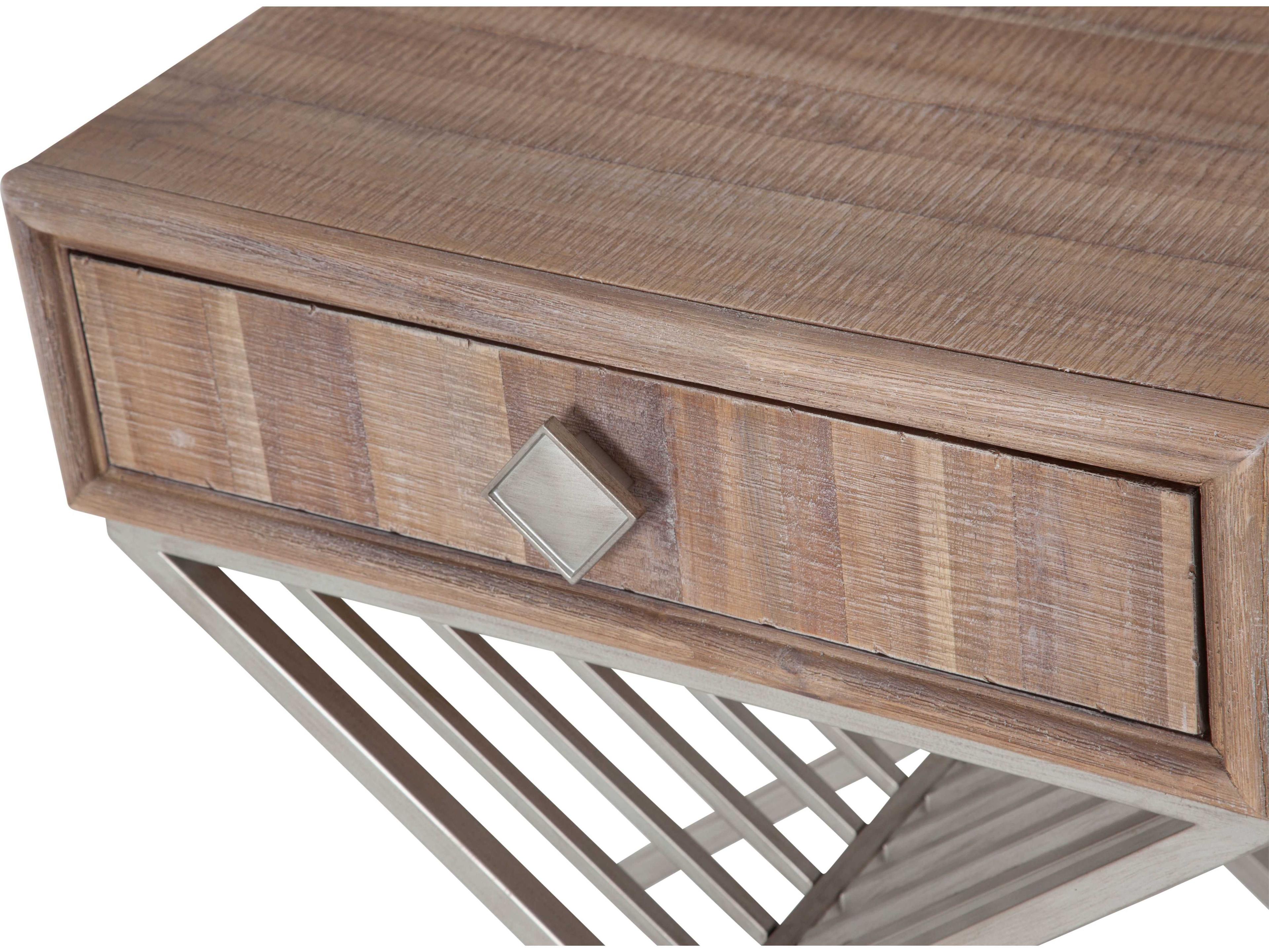 Michael Amini Hudson Ferry Rectangular Wood End Table