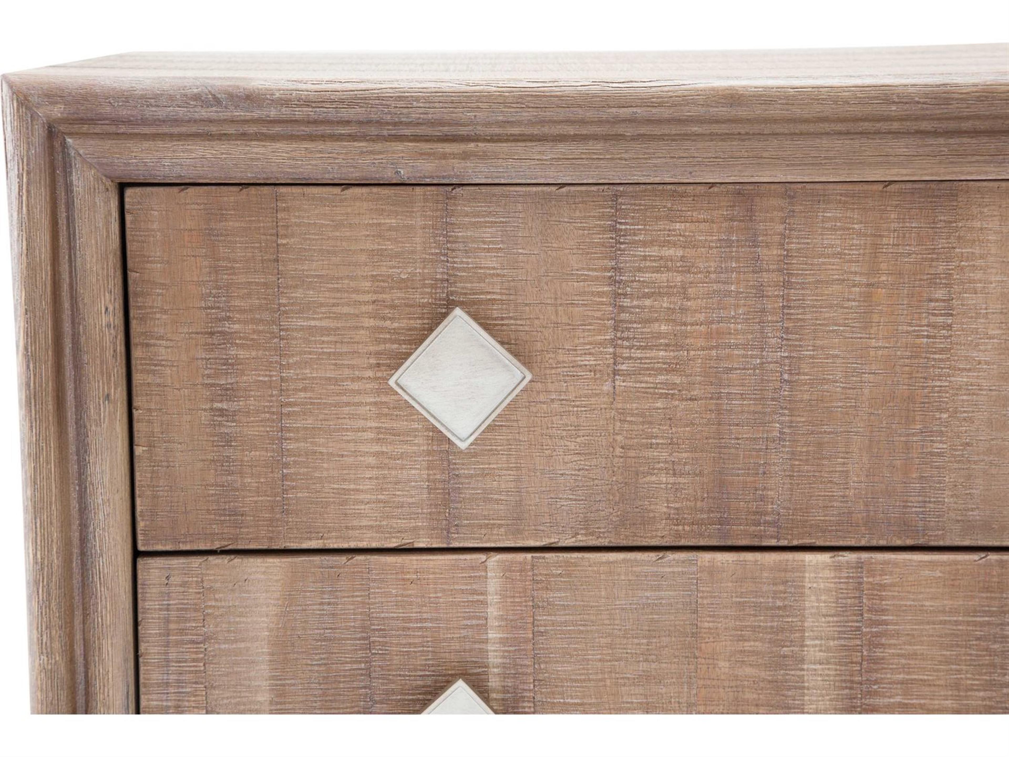 Michael Amini Hudson Ferry Brown Acacia Wood Accent Chest