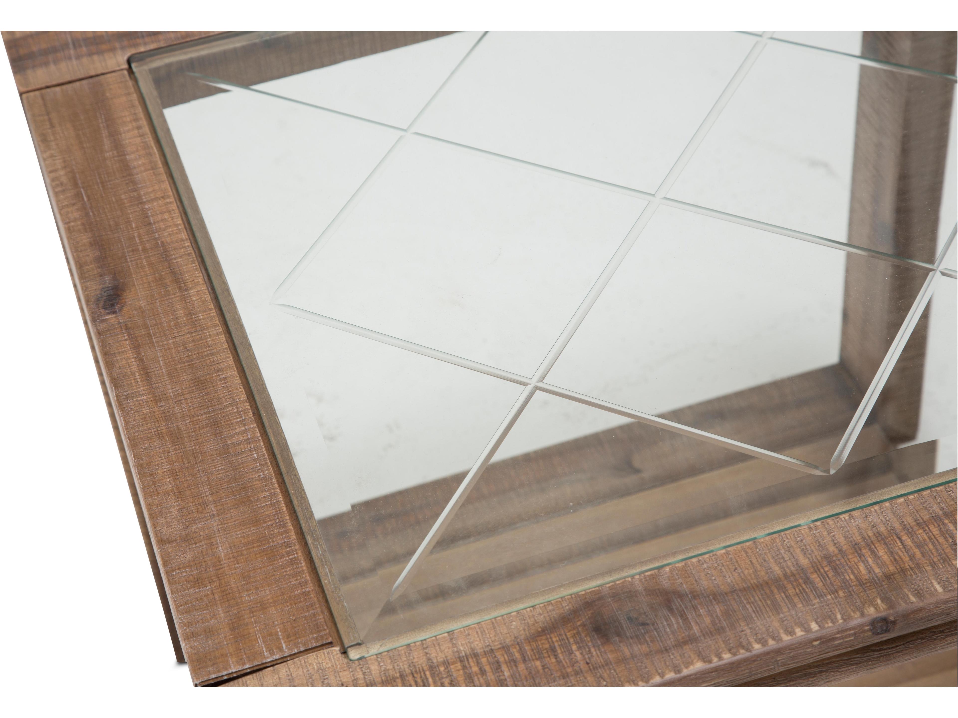 Michael Amini Hudson Ferry Square Glass End Table