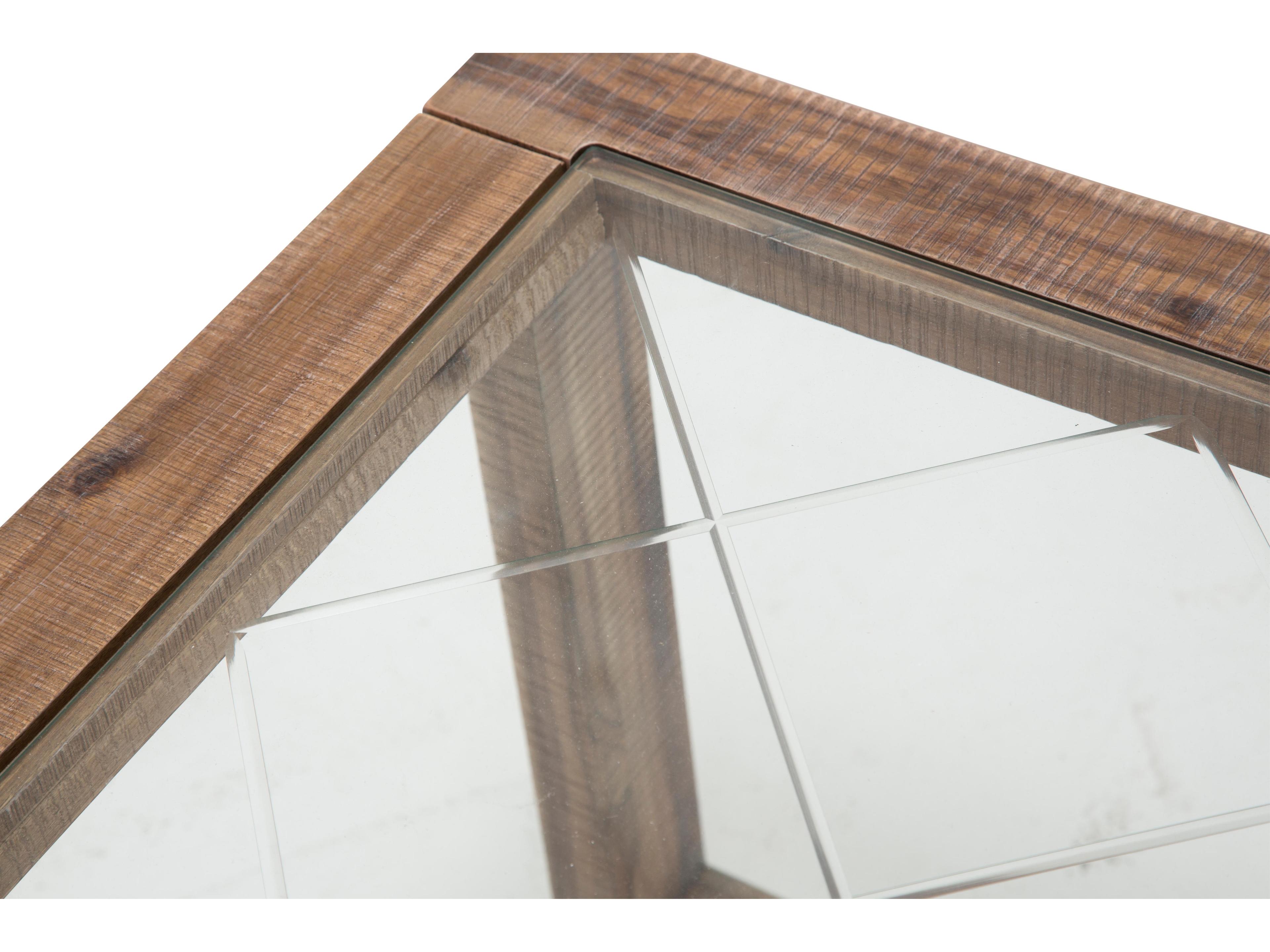 Michael Amini Hudson Ferry Square Glass End Table