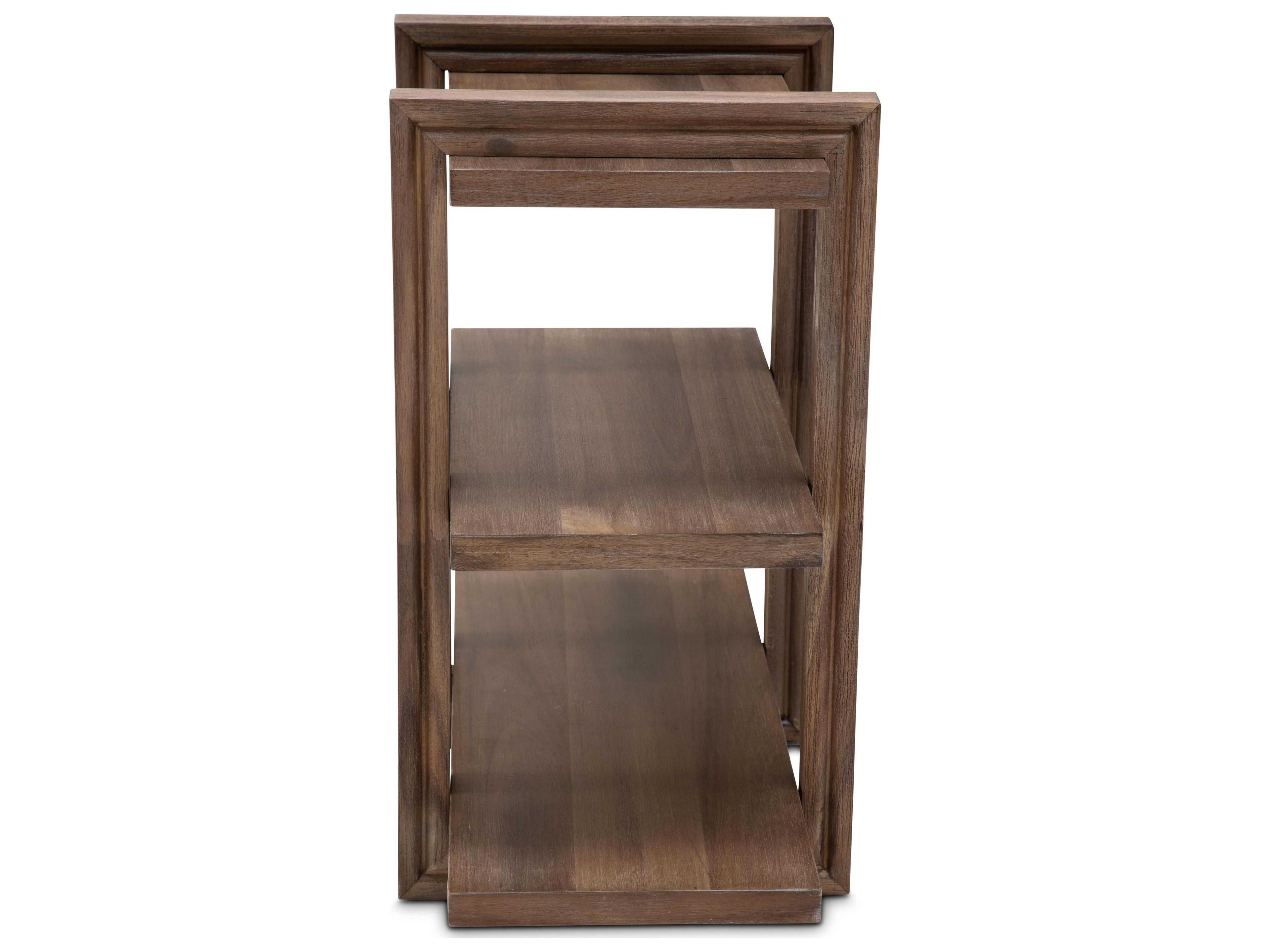 Michael Amini Hudson Ferry Rectangular Wood End Table