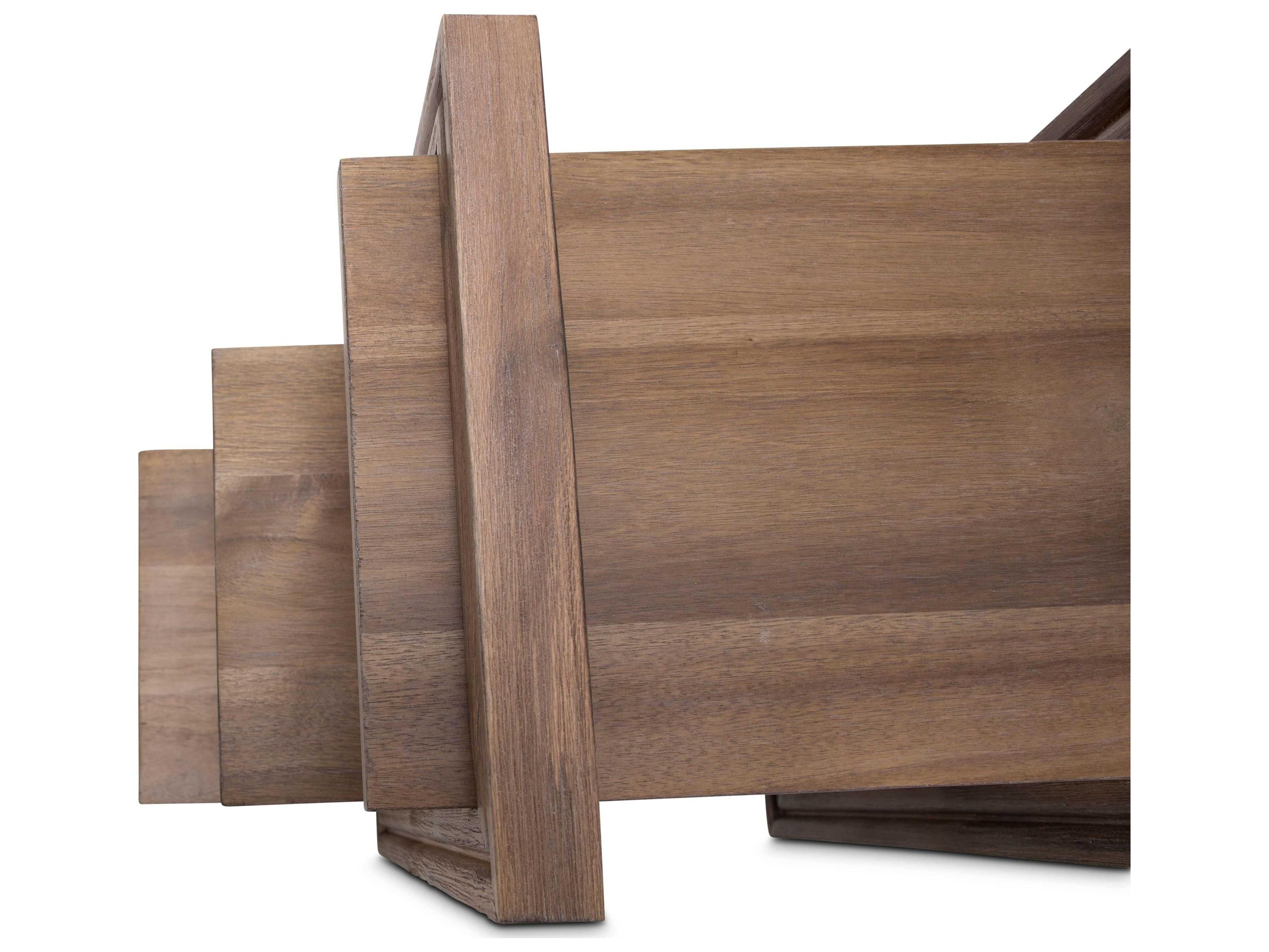 Michael Amini Hudson Ferry Rectangular Wood End Table