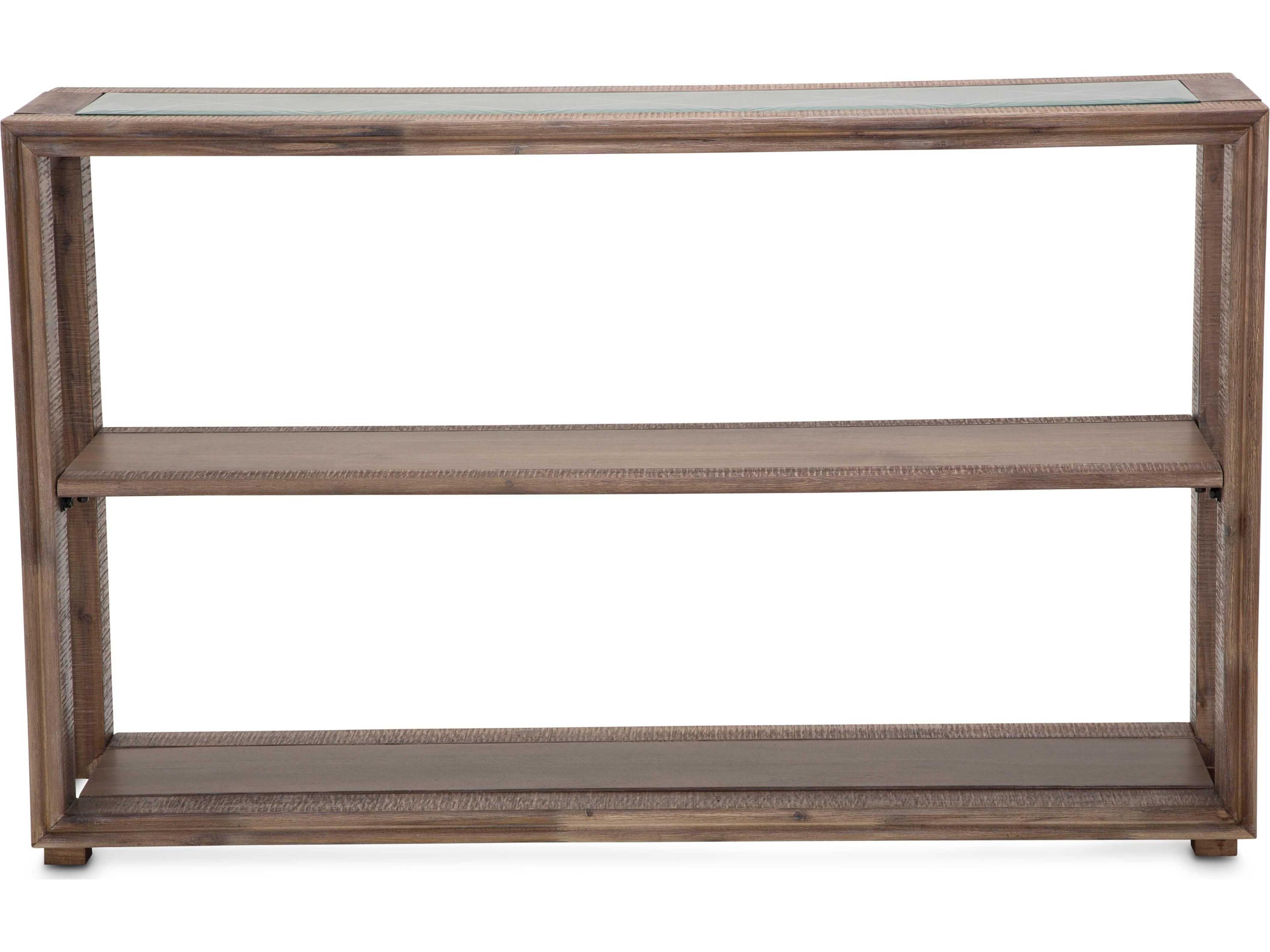 Michael Amini Hudson Ferry Rectangular Glass Console Table