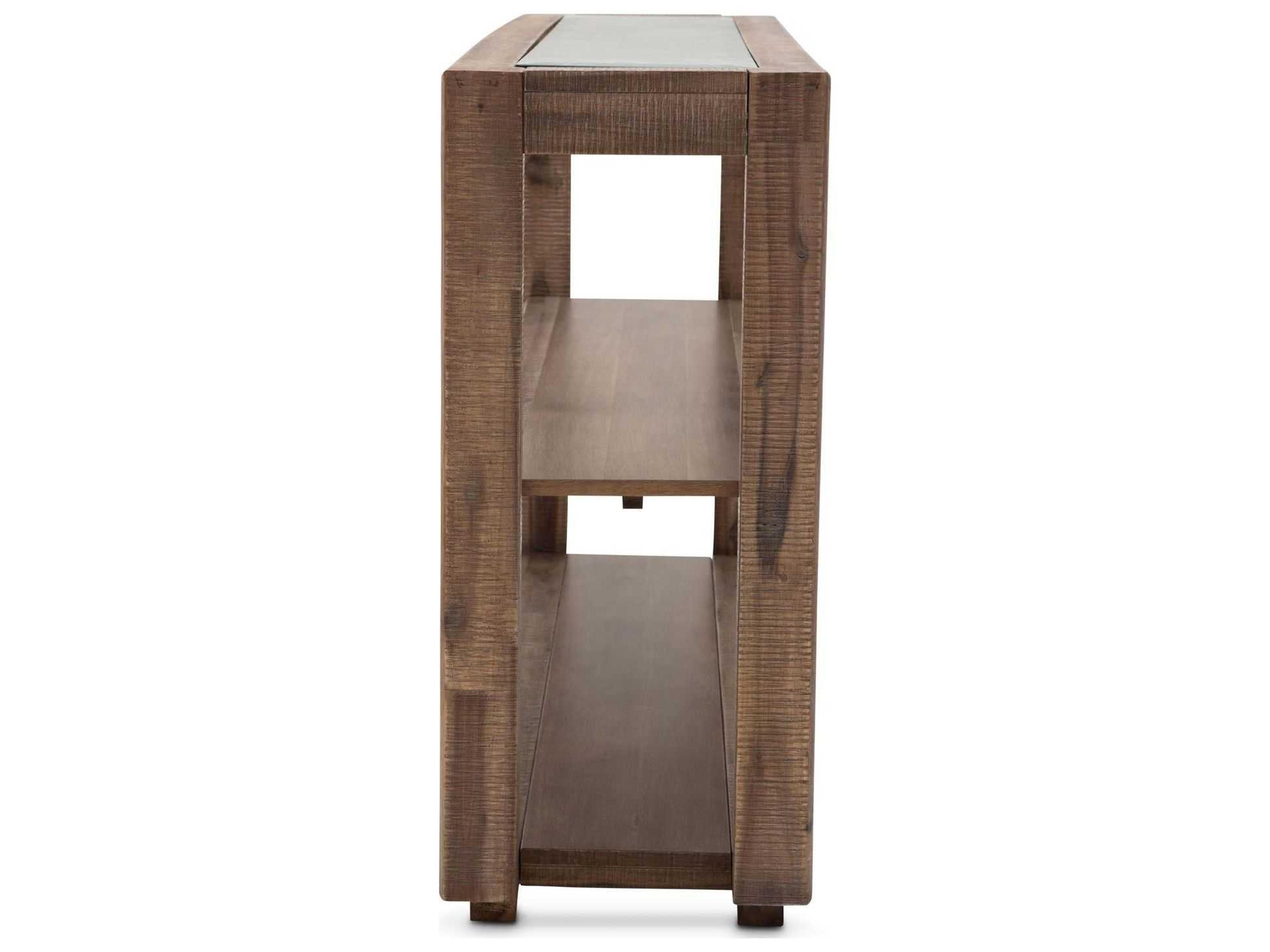 Michael Amini Hudson Ferry Rectangular Glass Console Table