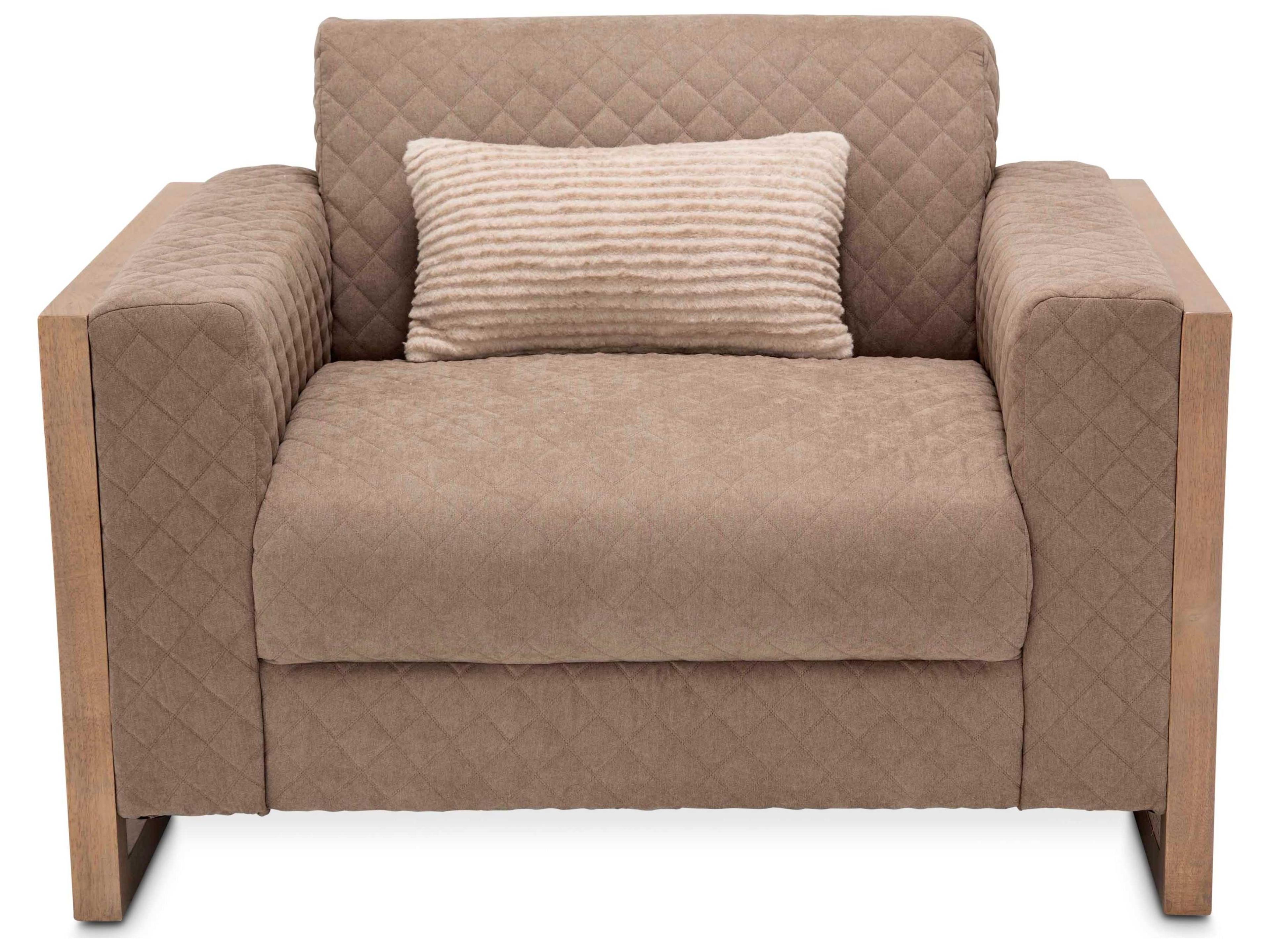 Michael Amini Hudson Ferry Brown Chair and a Half