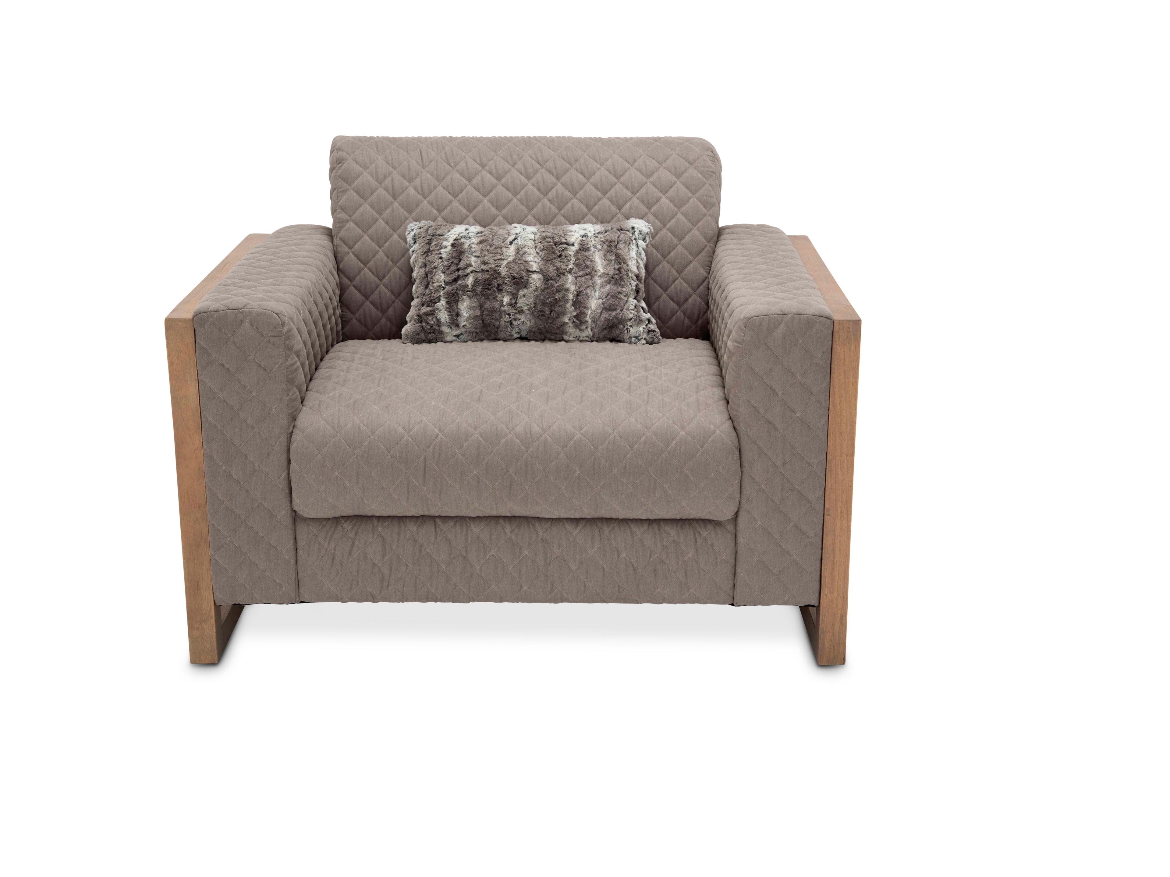 Michael Amini Hudson Ferry Gray Chair and a Half