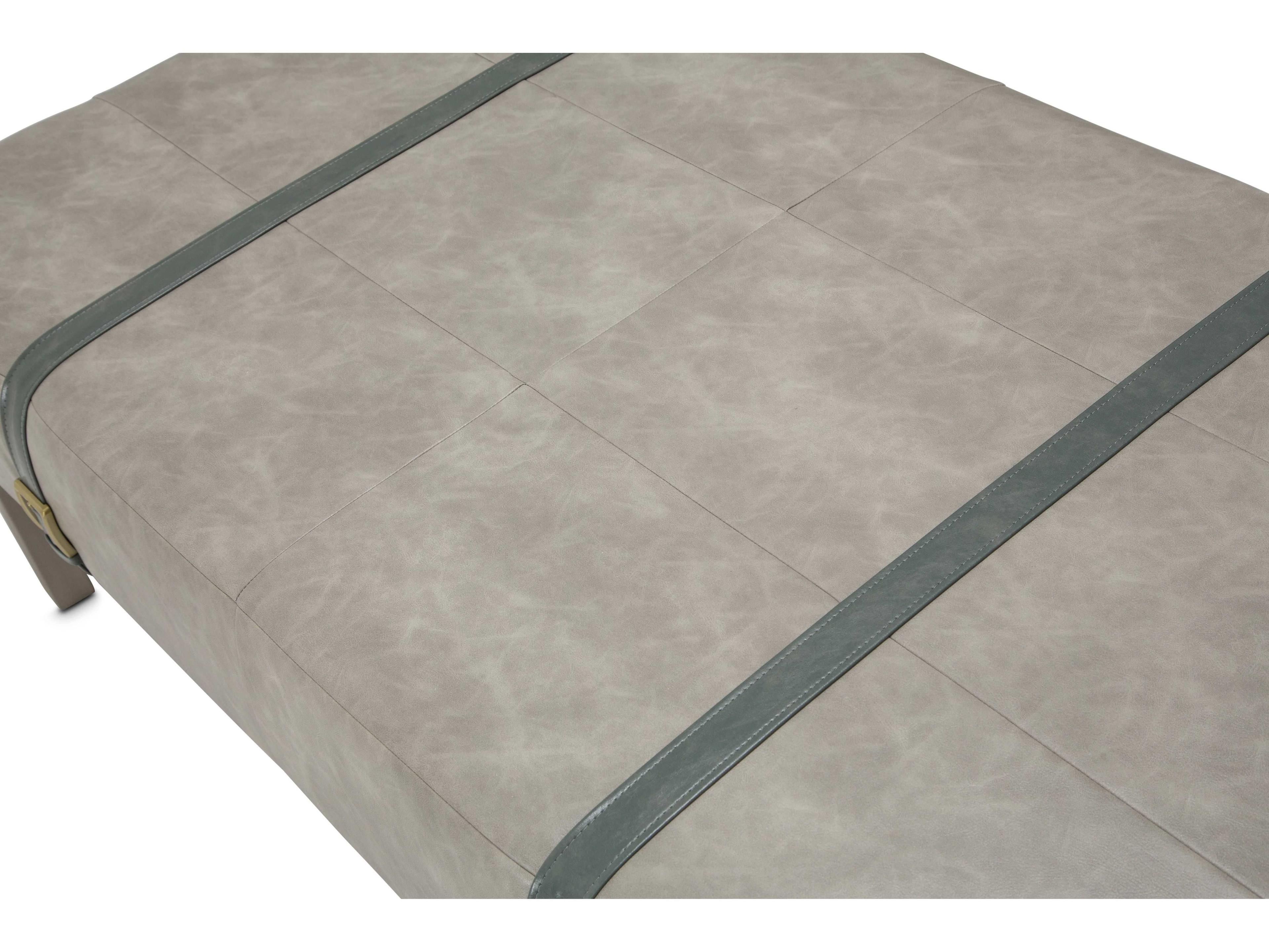 Michael Amini Menlo Station Rectangular Faux Leather Coffee Table