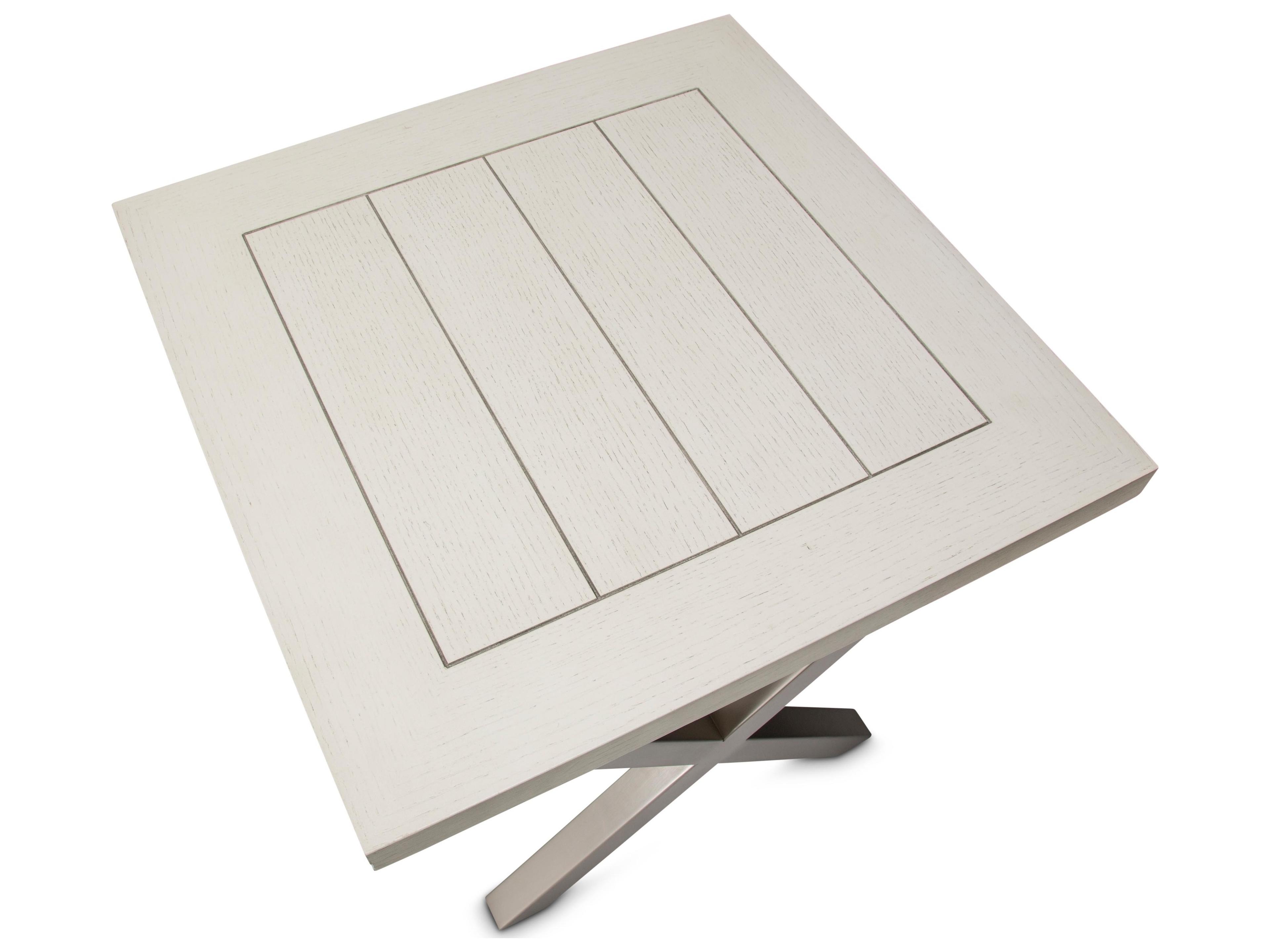 Michael Amini Menlo Station Square Wood End Table