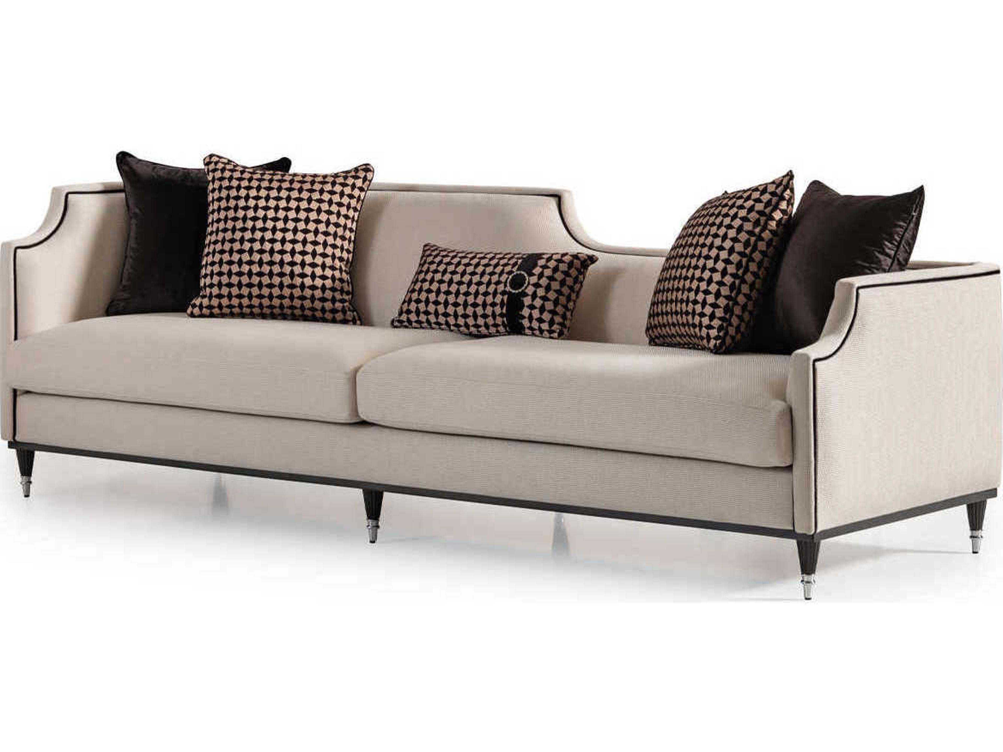 Luxecor Gilded Caf Beige Upholstered Sofa