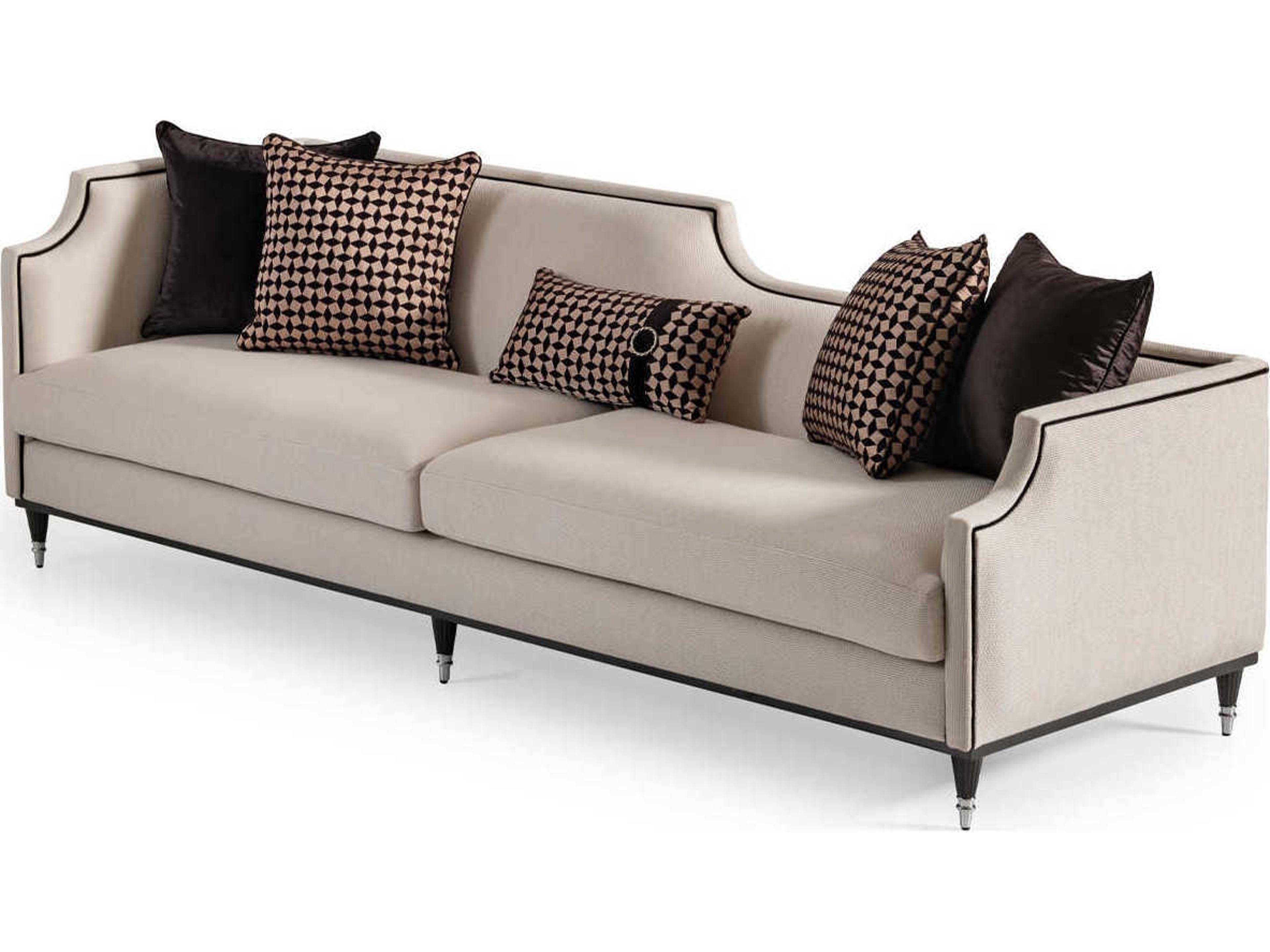 Luxecor Gilded Caf Beige Upholstered Sofa