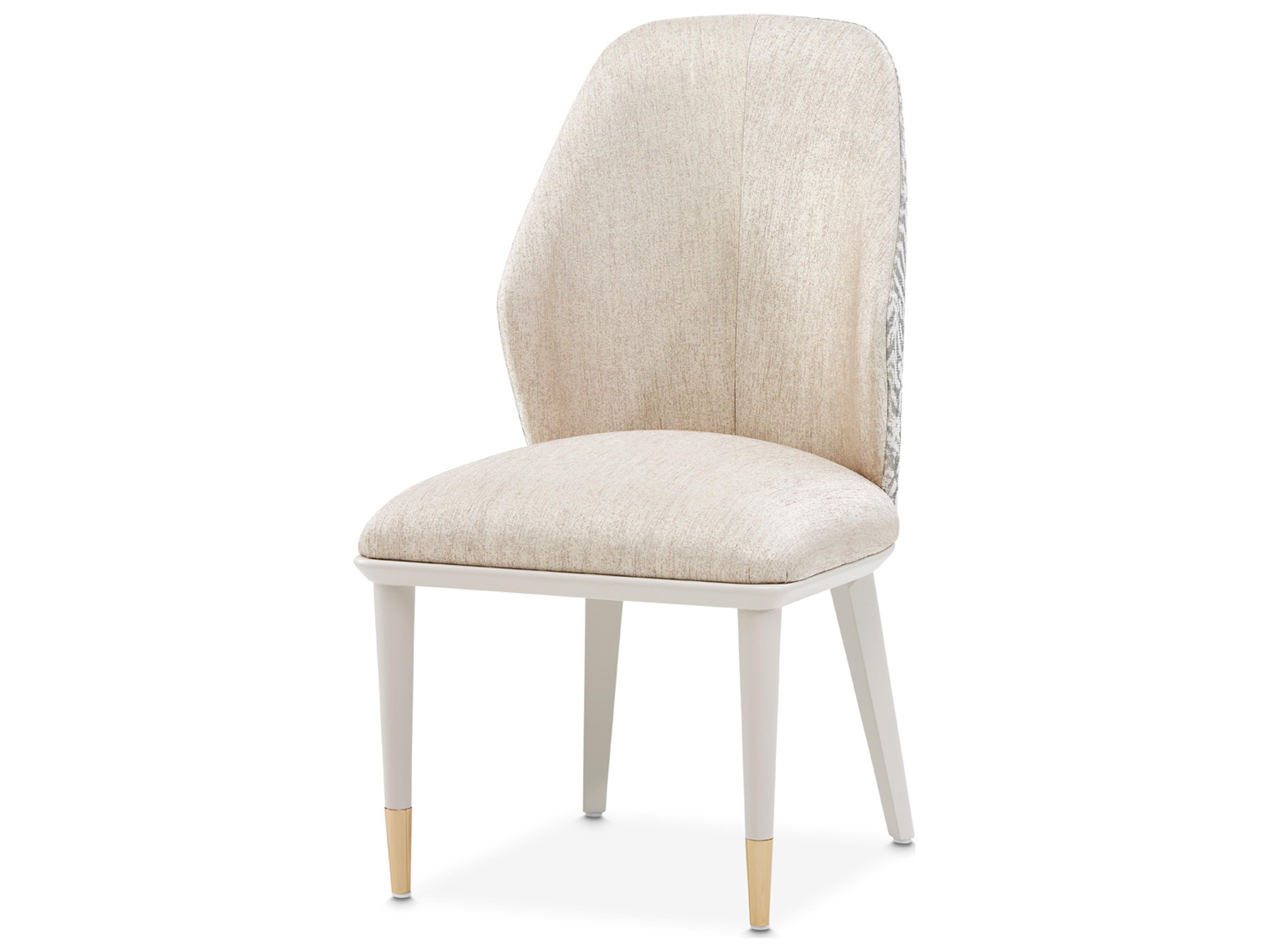 Lisbon Beech Wood Beige Upholstered Armless Dining Chair