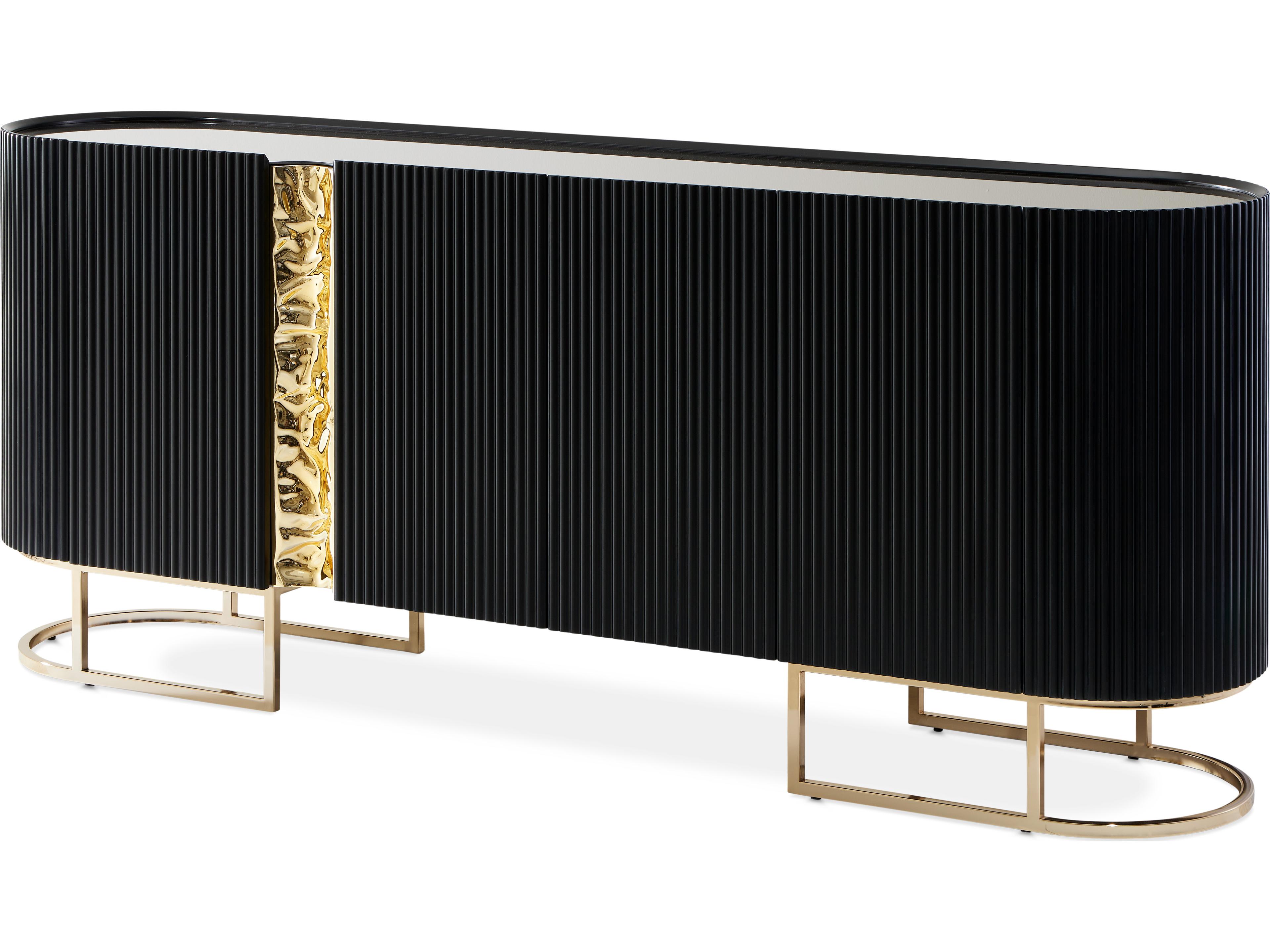 Lisbon Oval Glass Console Table