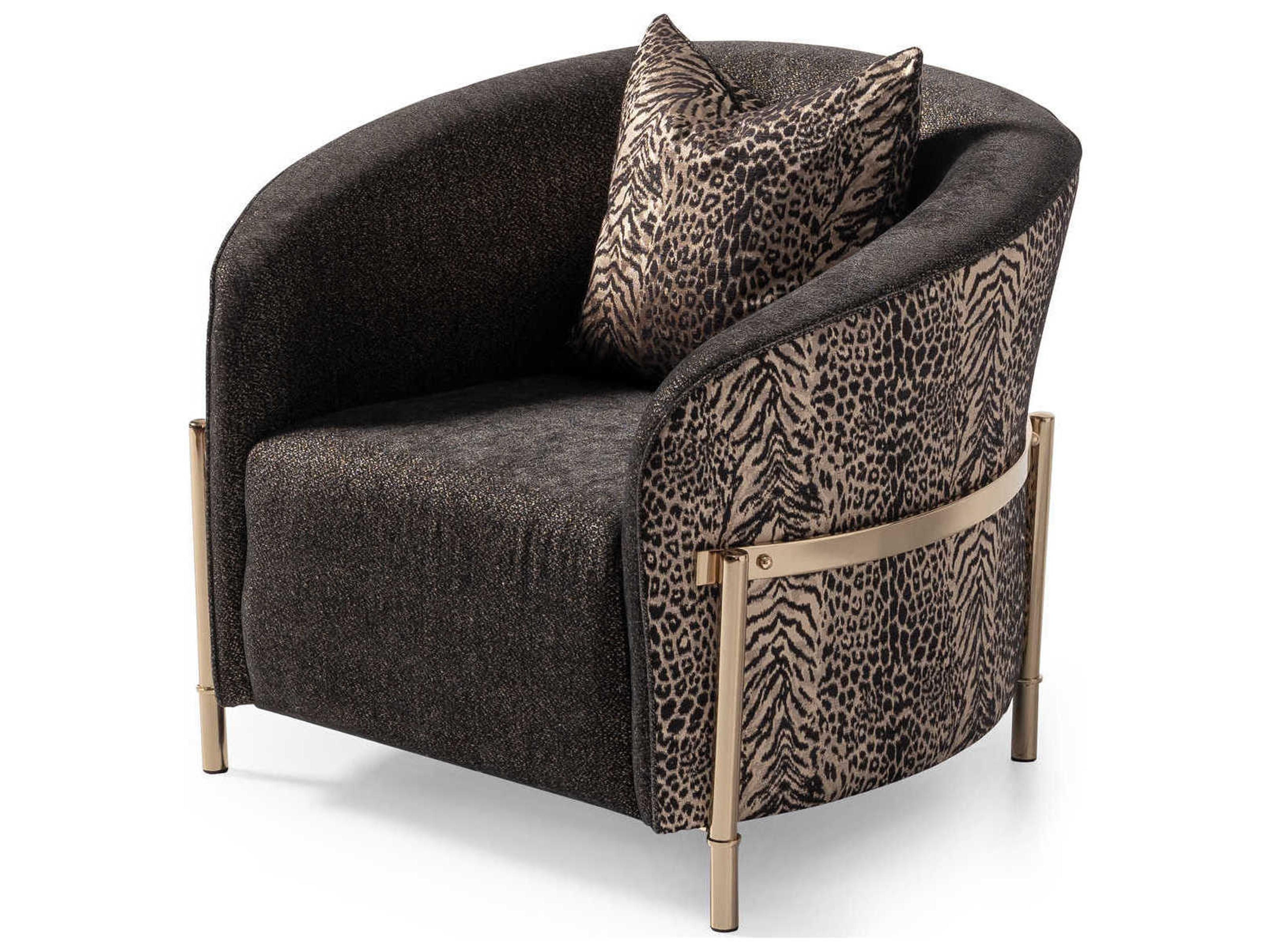 Lisbon - Onyx Brown Fabric Accent Chair