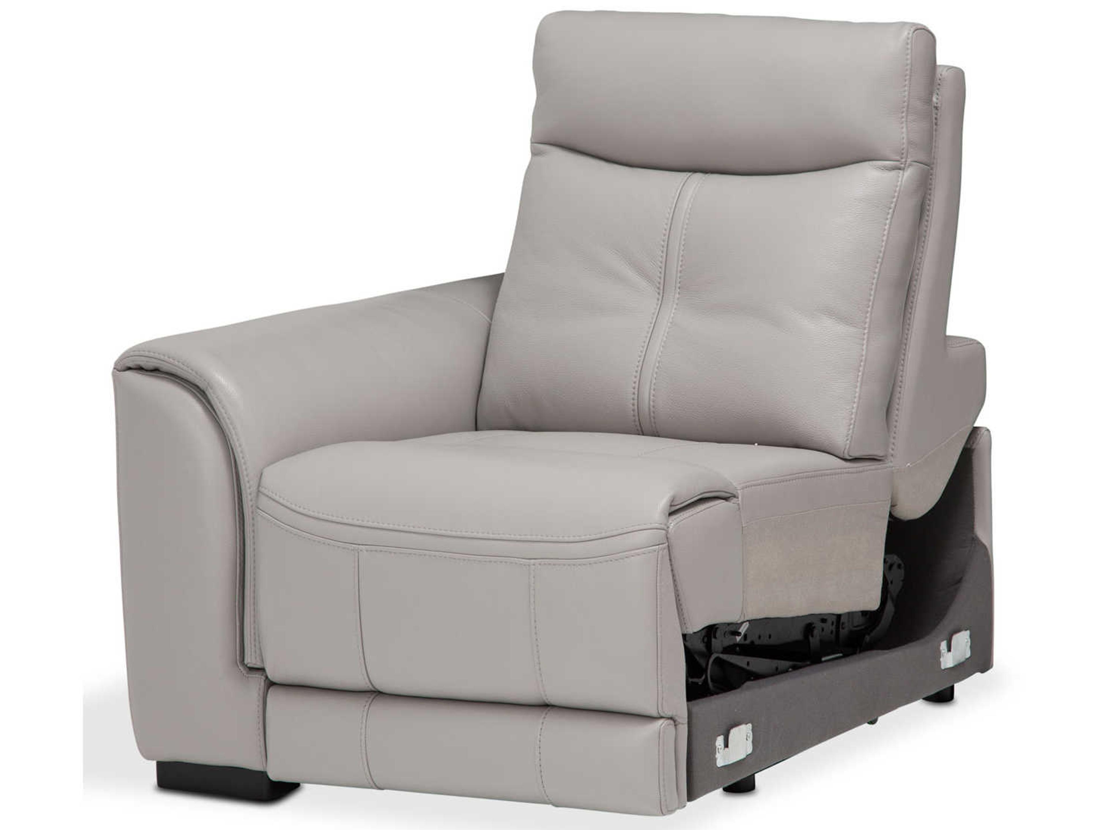 Mia Bella Bentley Gray Leather LAF Motion Recliner