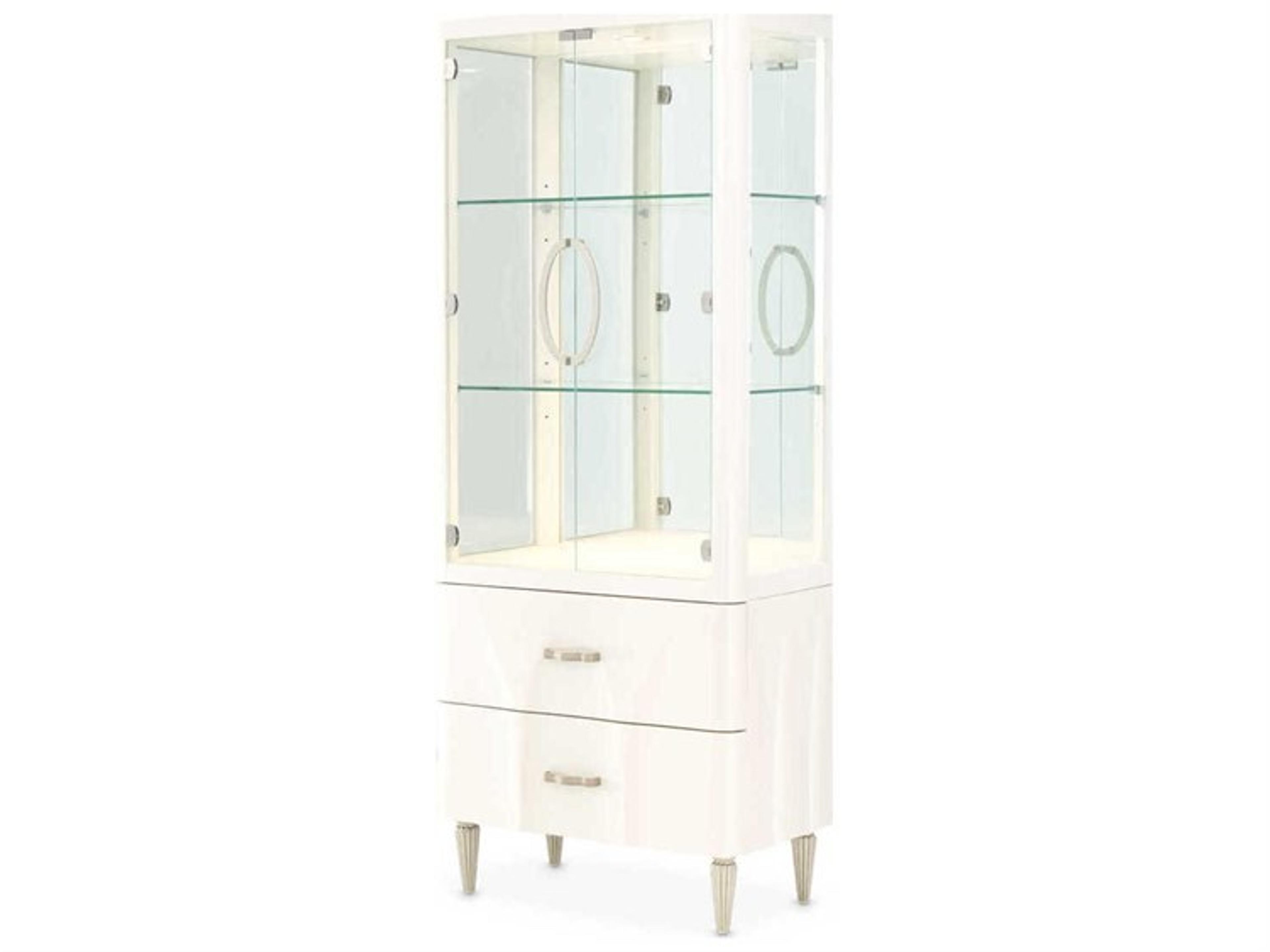 London Place Poplar Wood Display Cabinet