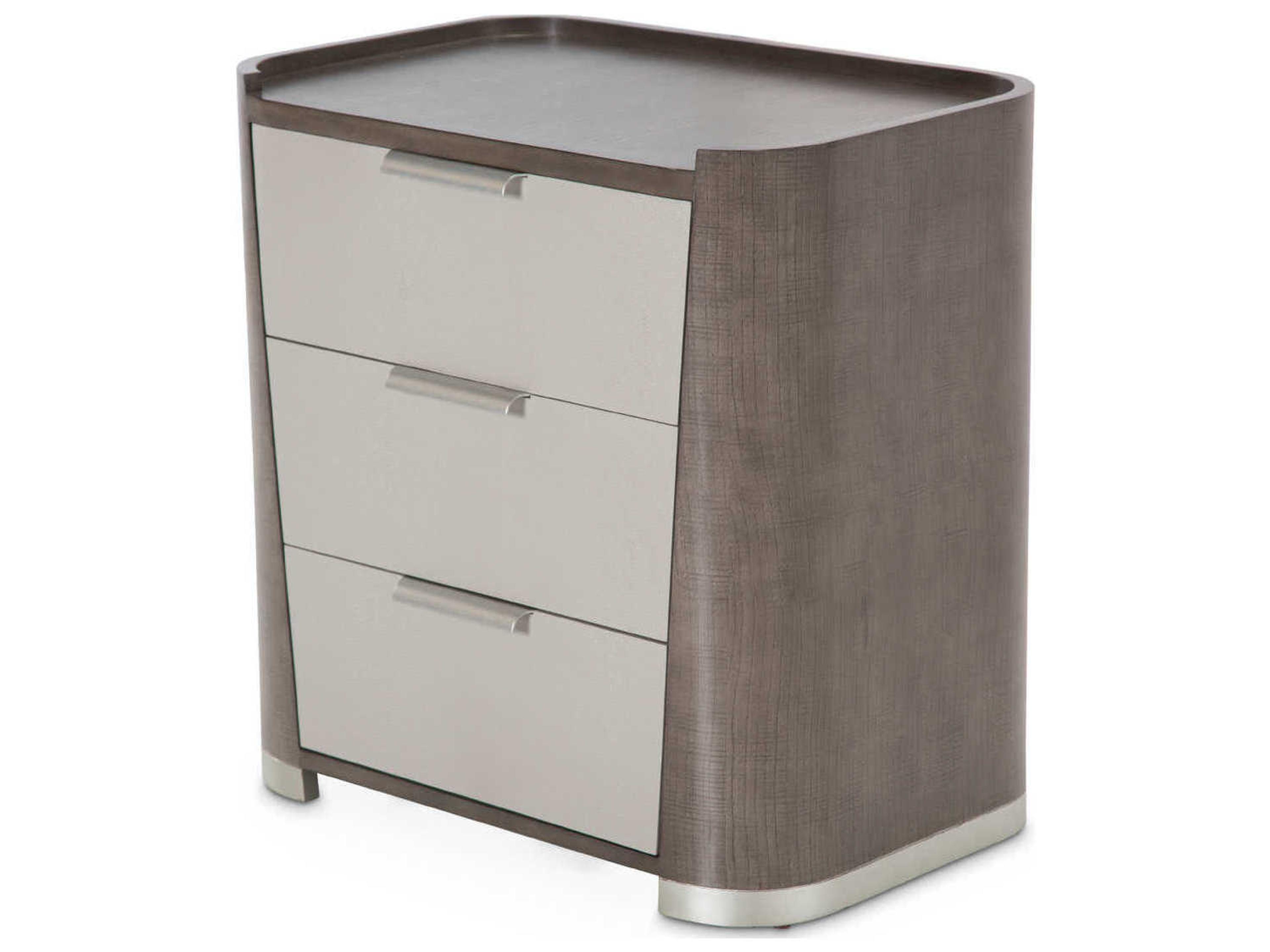 Roxbury Park 3-Drawer Nightstand in Slate and Frost Gray