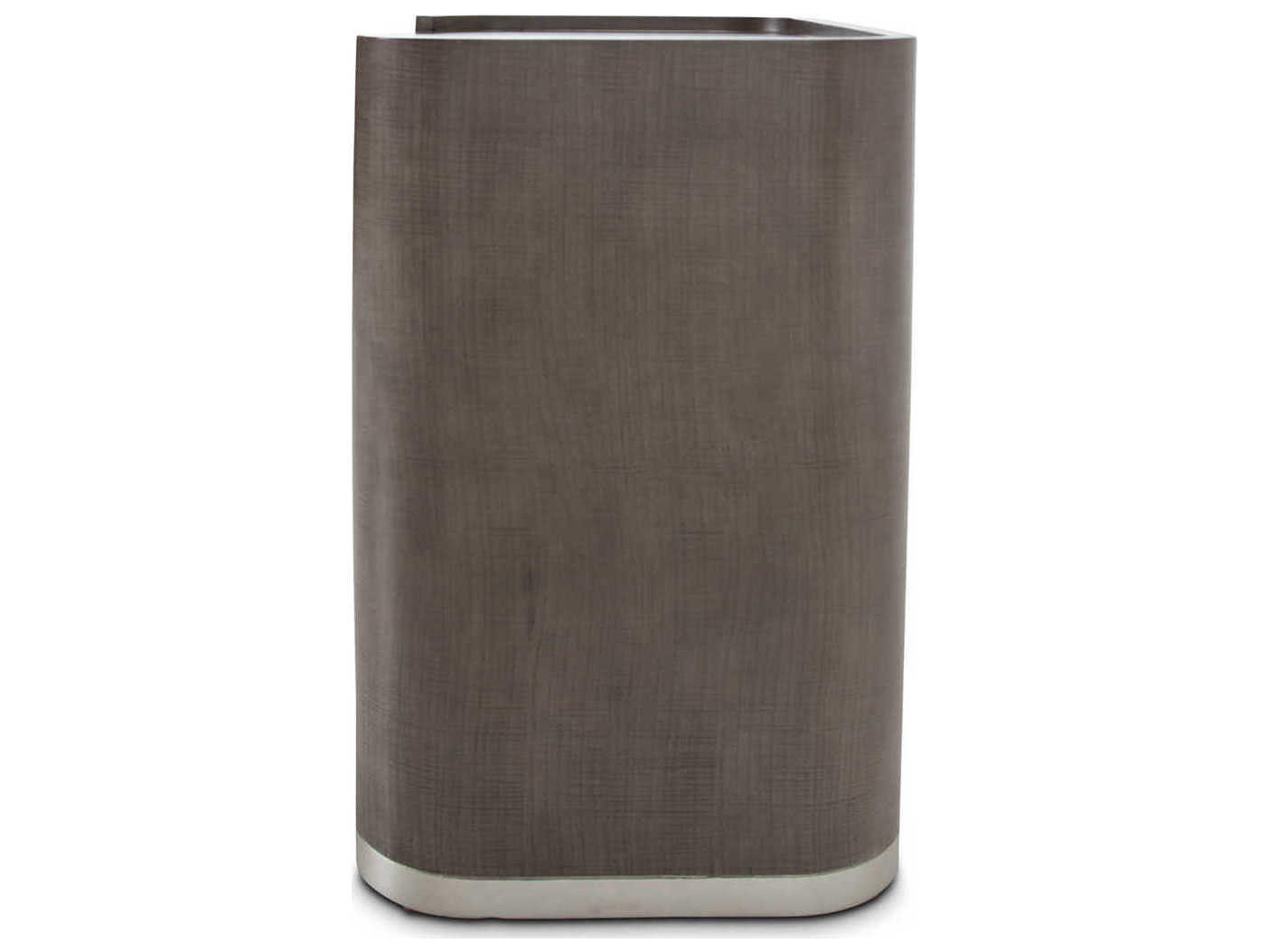 Luxecor Gilded 3-Drawers Gray Nightstand