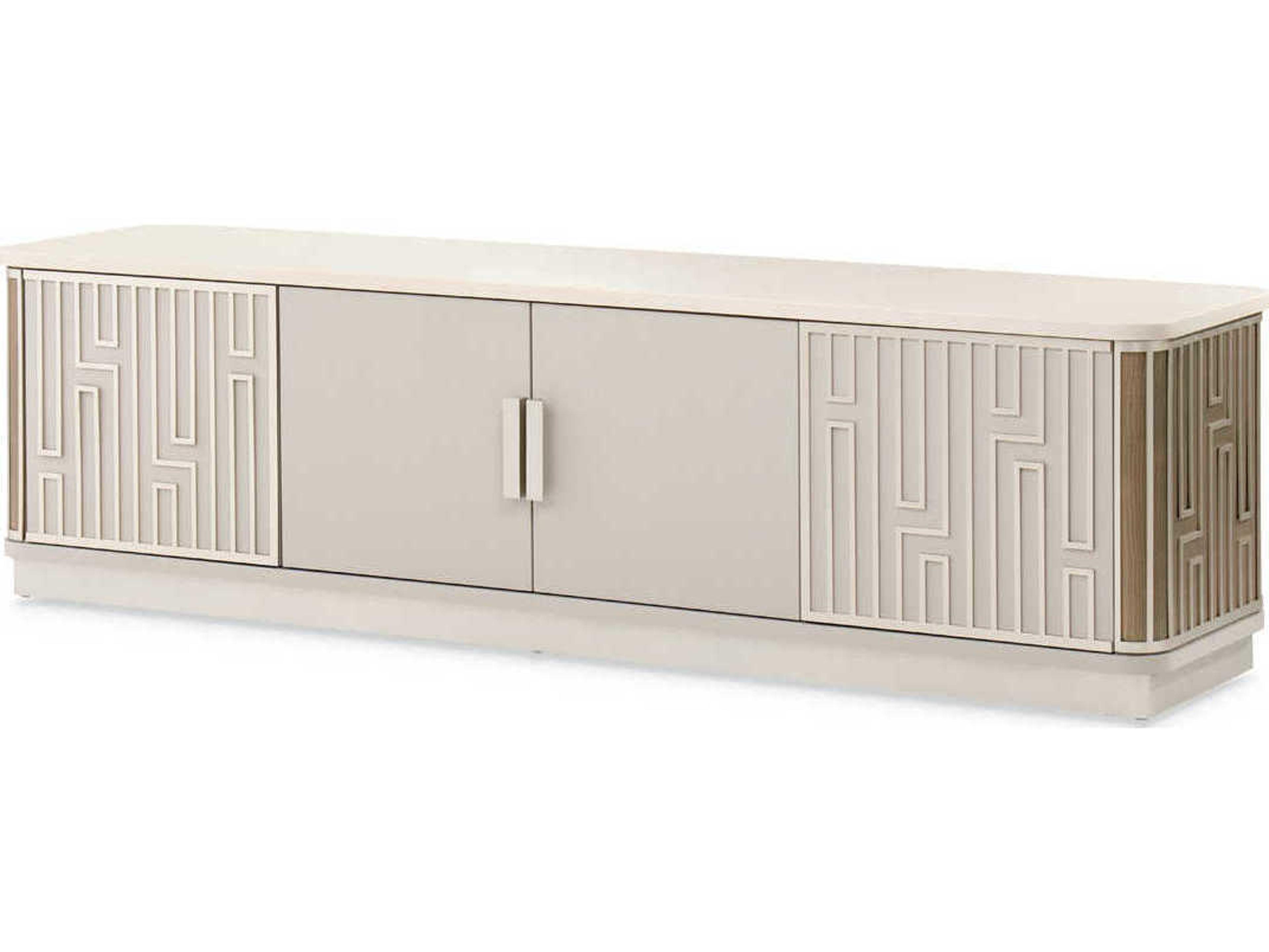 Roxbury Park Media Cabinet Slate Faux Shagreen and Marble