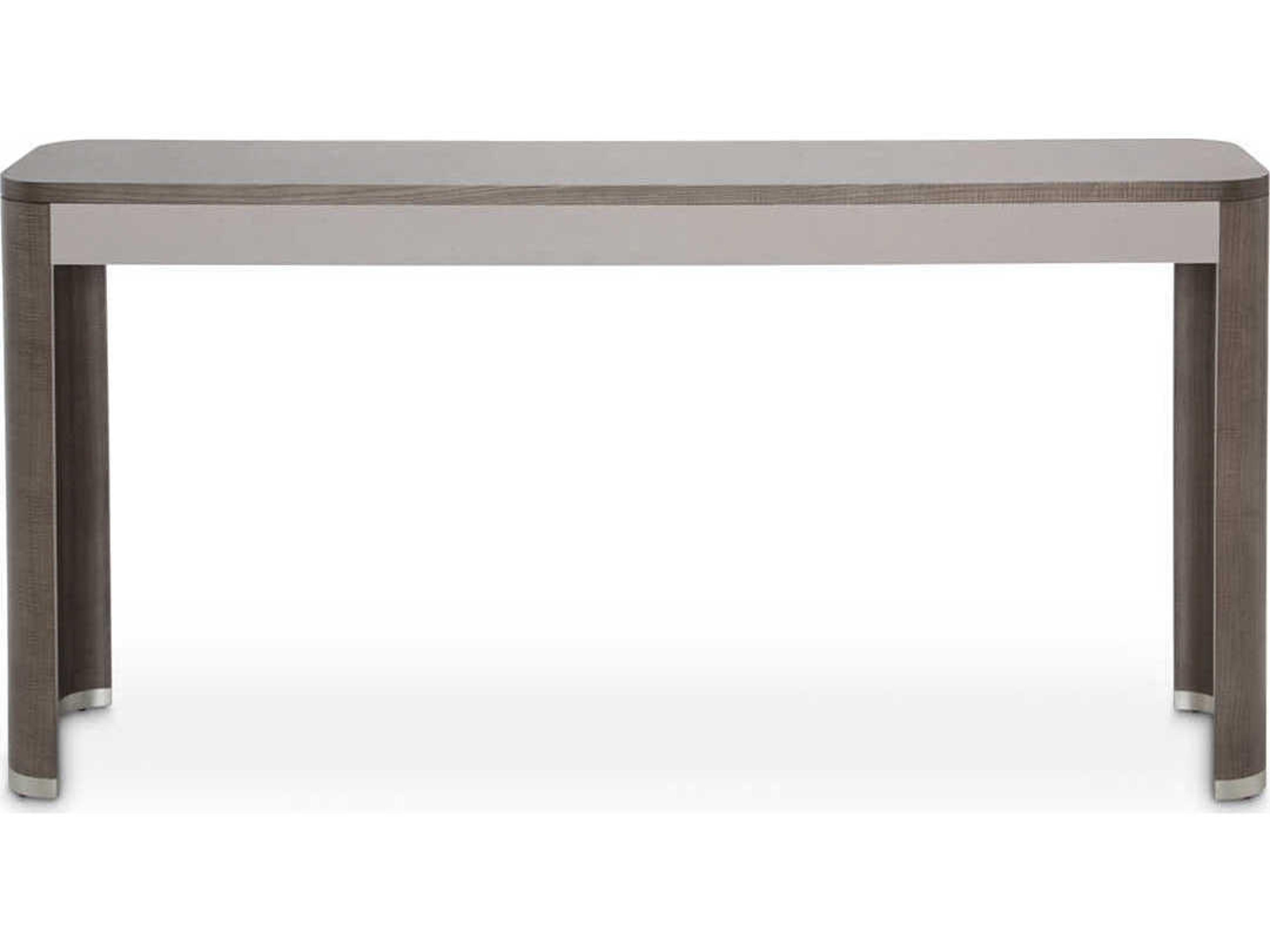 Luxecor Gilded Rectangular Wood Slate Console Table