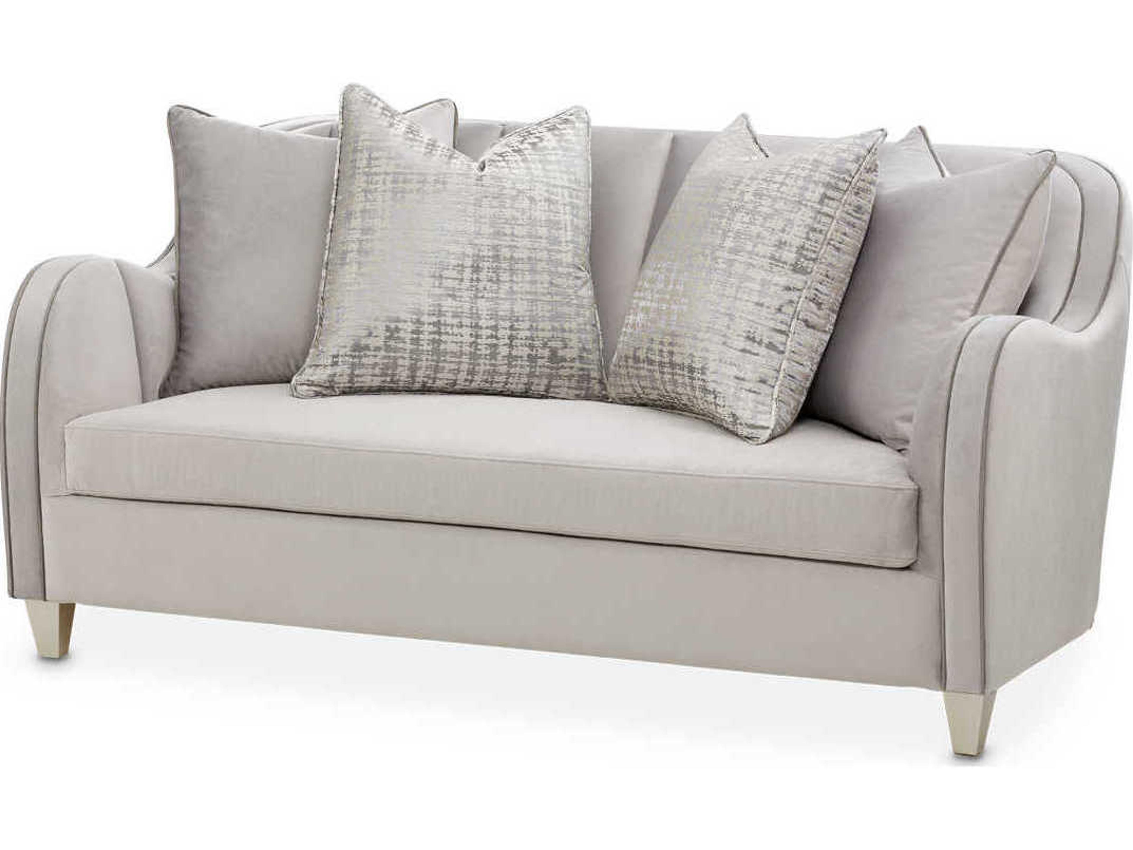 Roxbury Park Upholstered Velvet Loveseat in Steel Gray