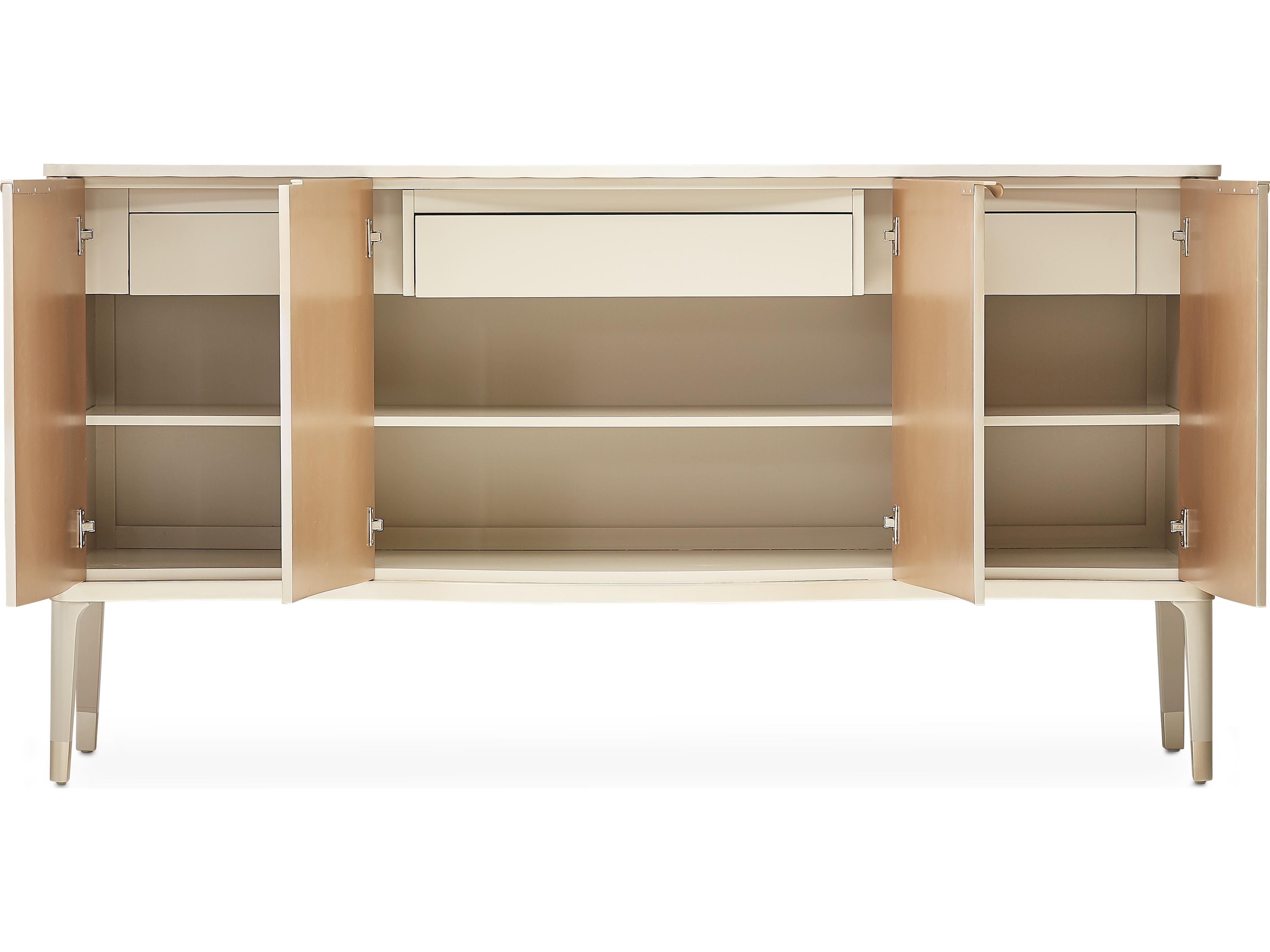 Luxecor Gilded 74" Birch Wood Blush Sideboard