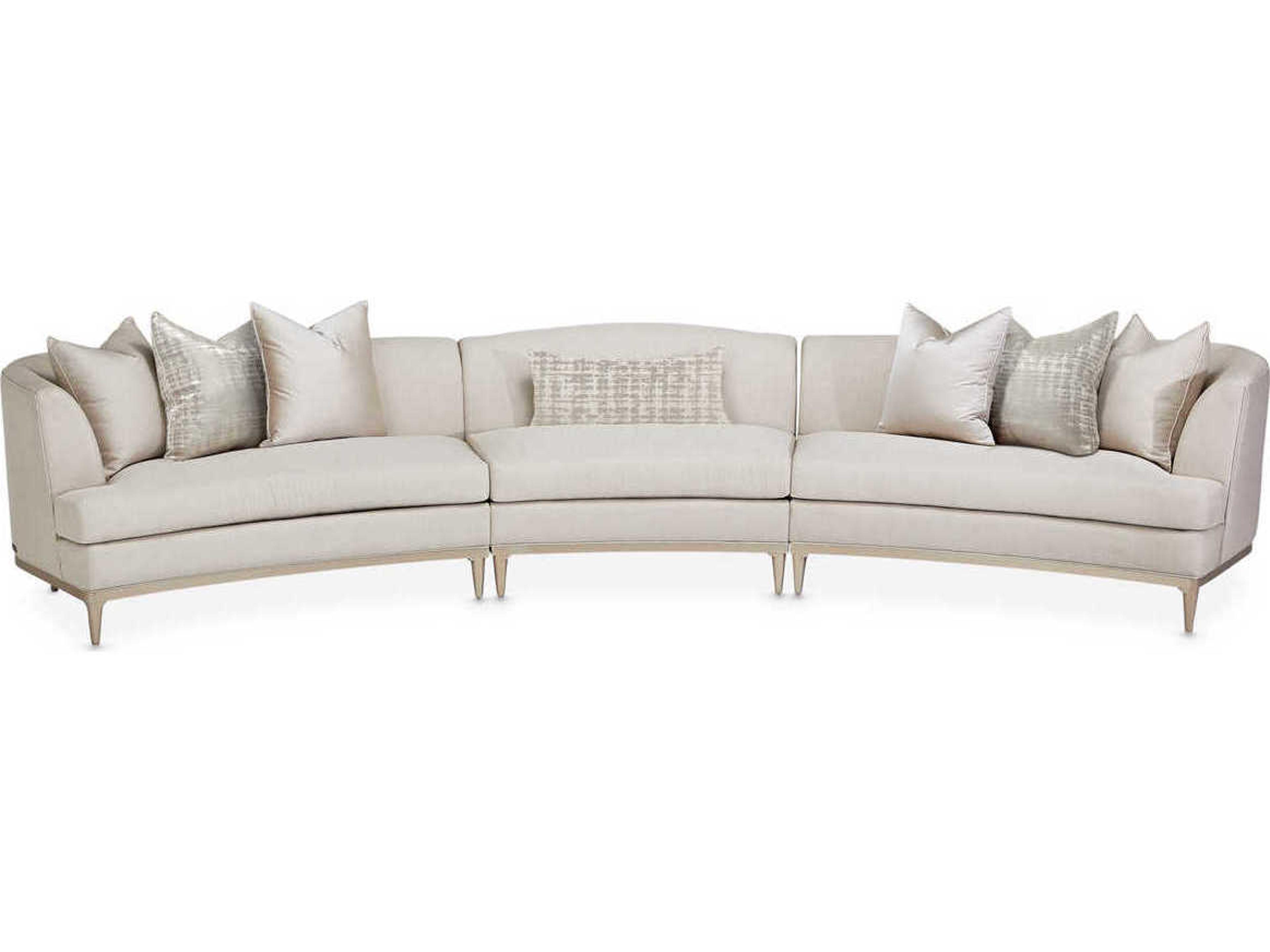 Gilded Pearl White Upholstered Sofa