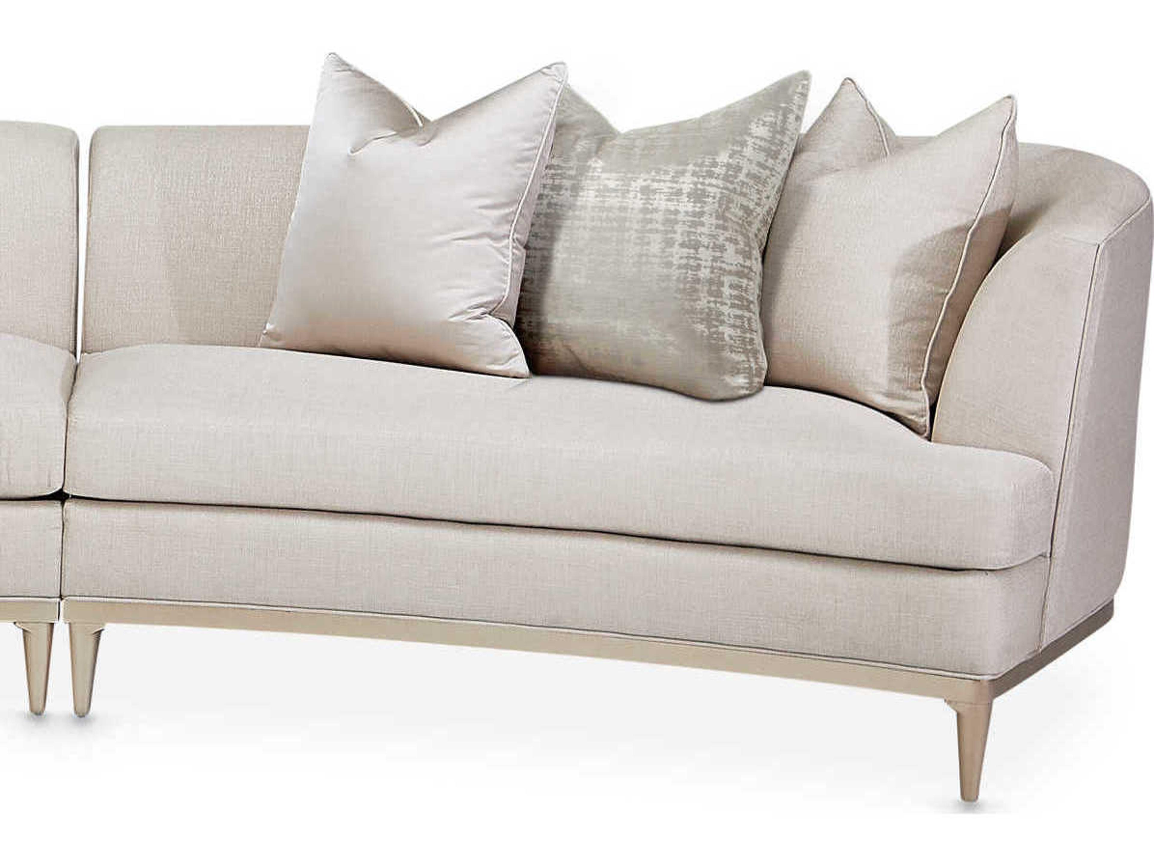 Luxecor Gilded Pearl White Upholstered Sofa