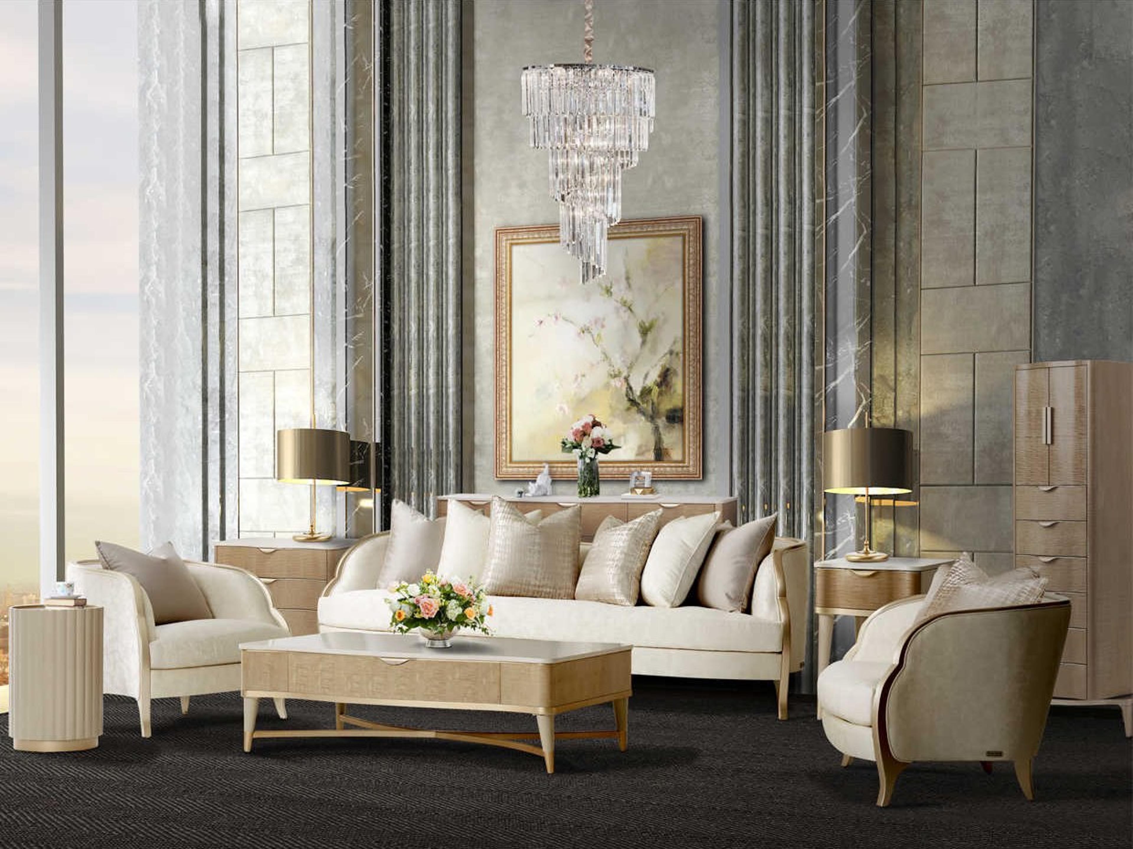 Michael Amini Malibu Crest Sofa Set
