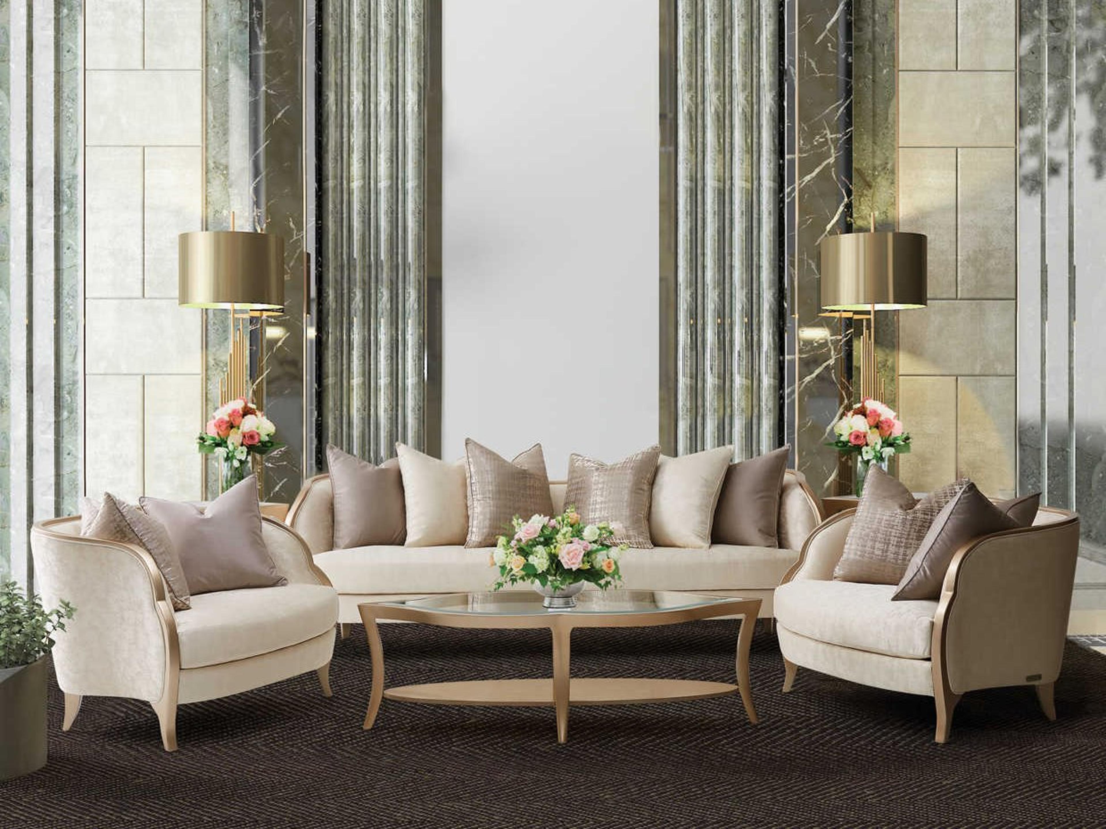 Michael Amini Malibu Crest Sofa Set