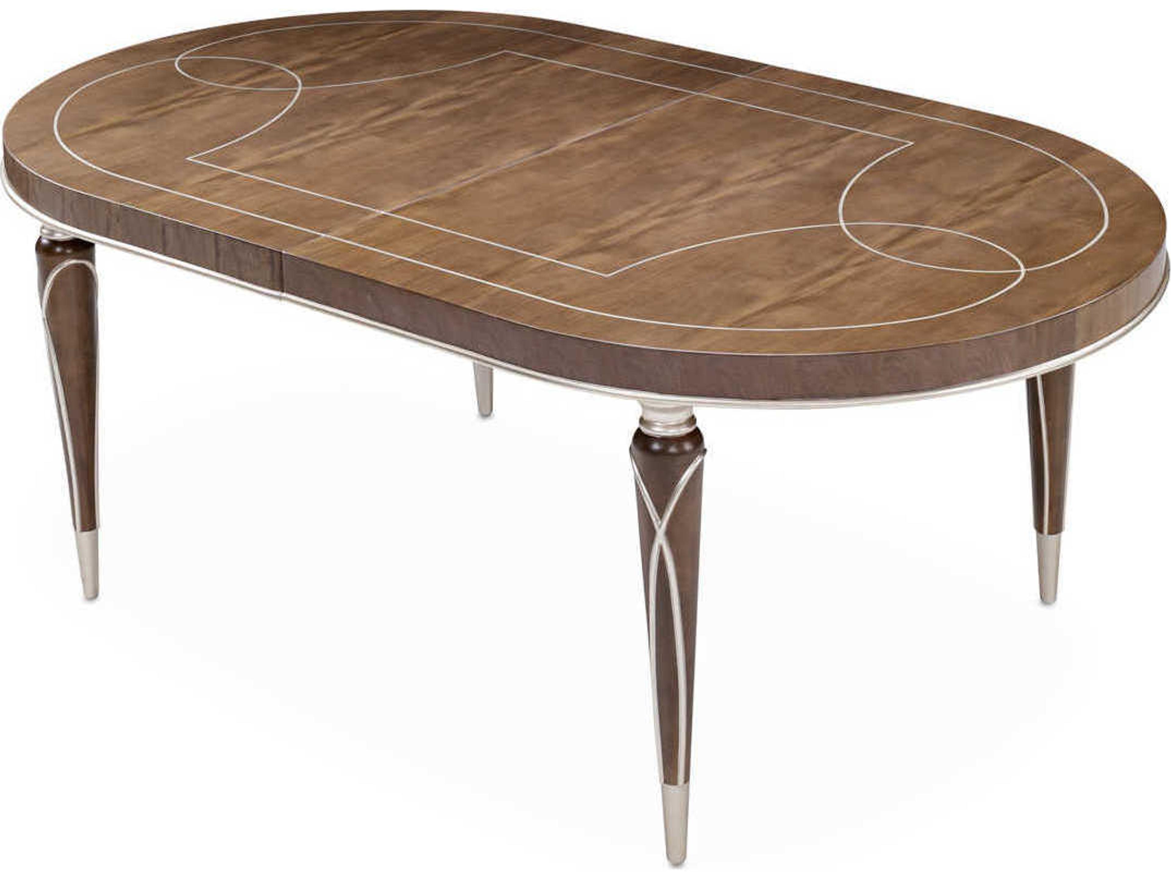 Luxecor Gilded Oval Wood Dining Table