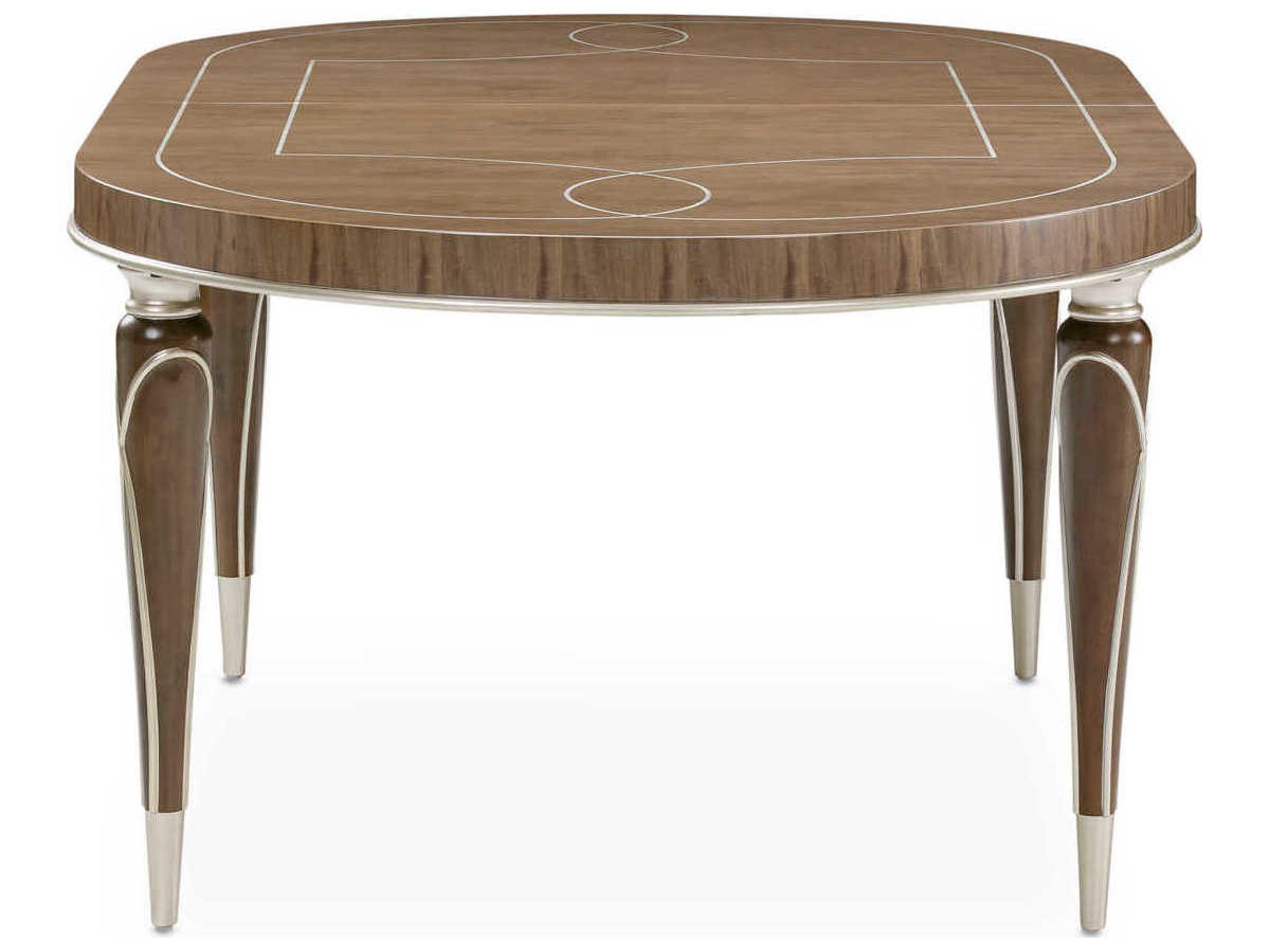 Luxecor Gilded Oval Wood Dining Table